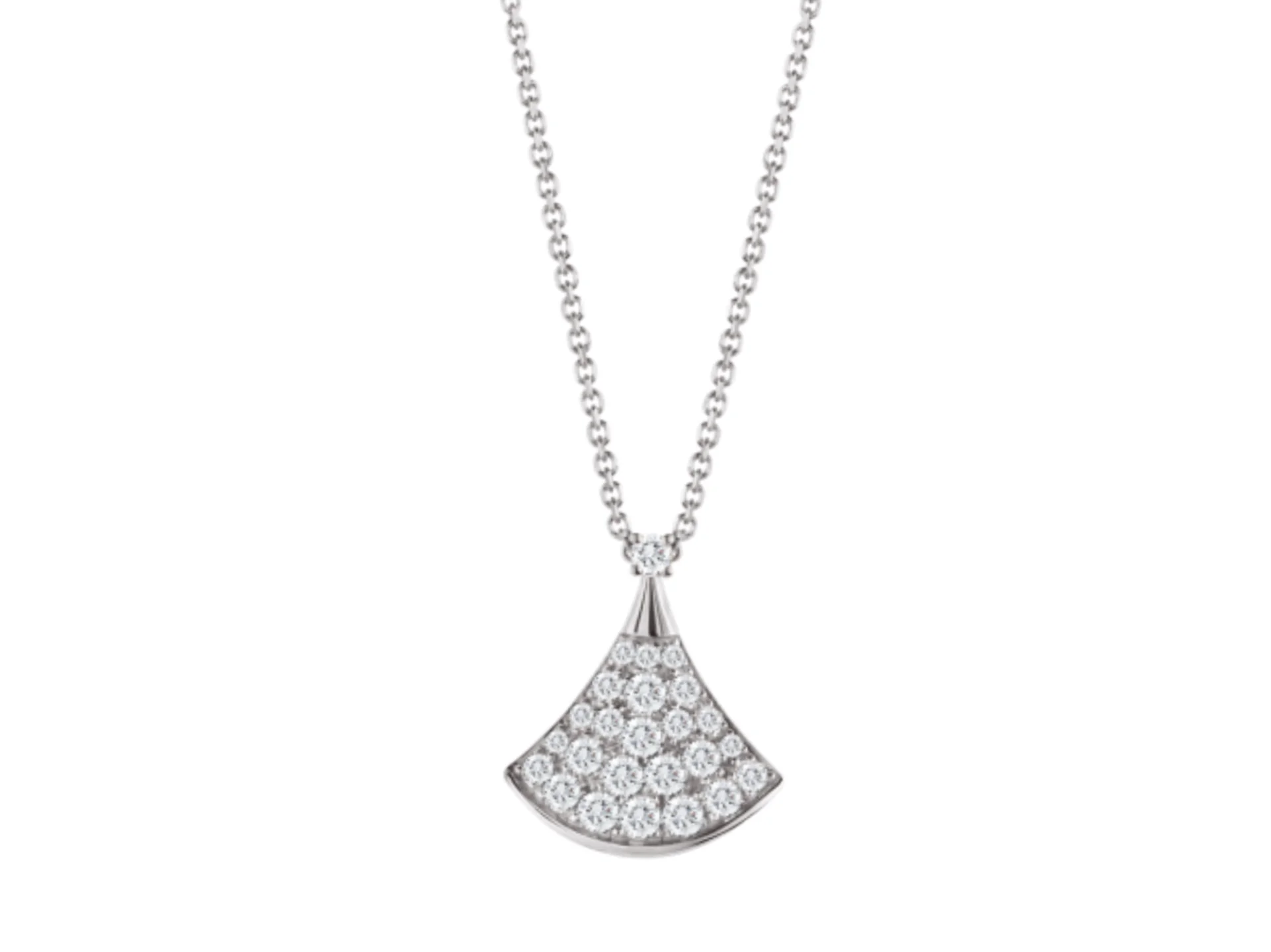 Divas' Dream Pave Diamond Pendant Necklace (Sterling Silver) D17017167