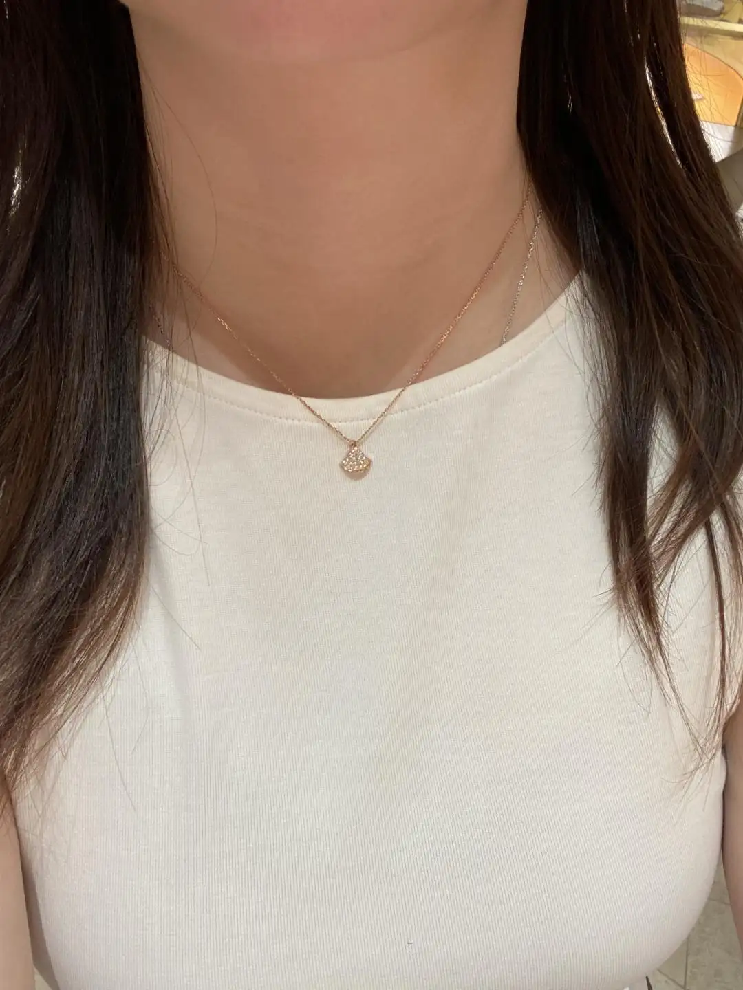 Divas' Dream Pavé Diamond Pendant Necklace (Gold-Plated Brass) D14517152 — view 9