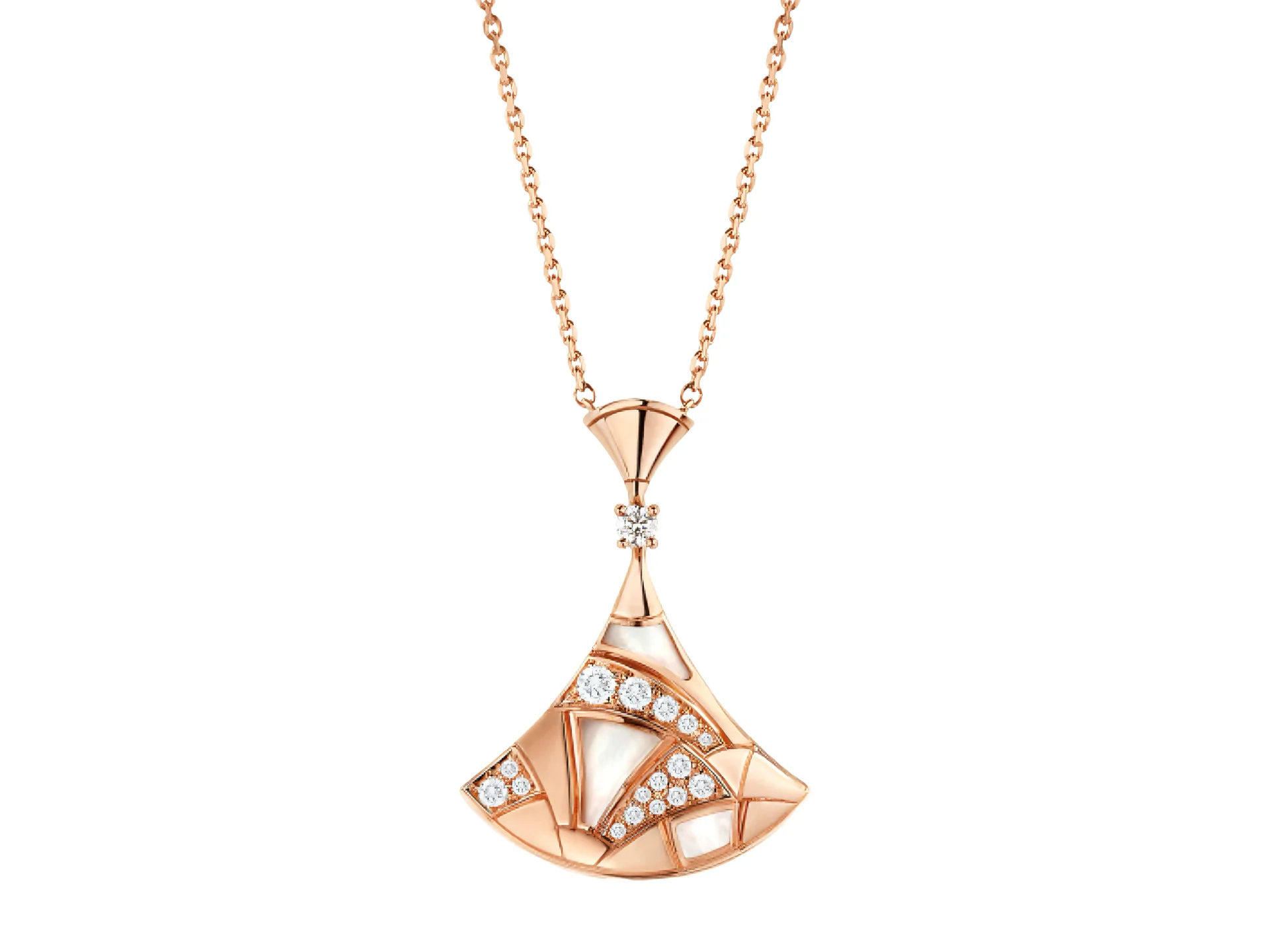 Divas' Dream Mosaic Pendant Necklace (Gold-Plated Brass) D19517158