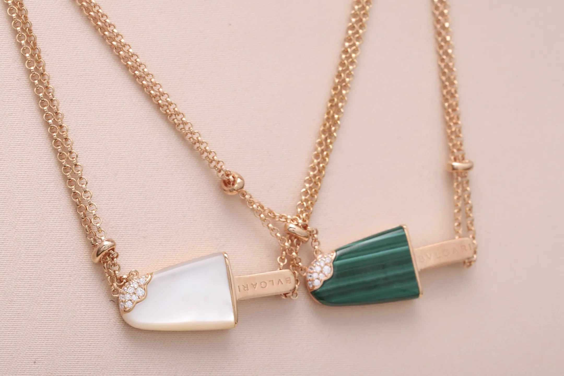 Gelati Malachite & Diamond Pendant Necklace (Gold-Plated Brass) D20517163 — view 3
