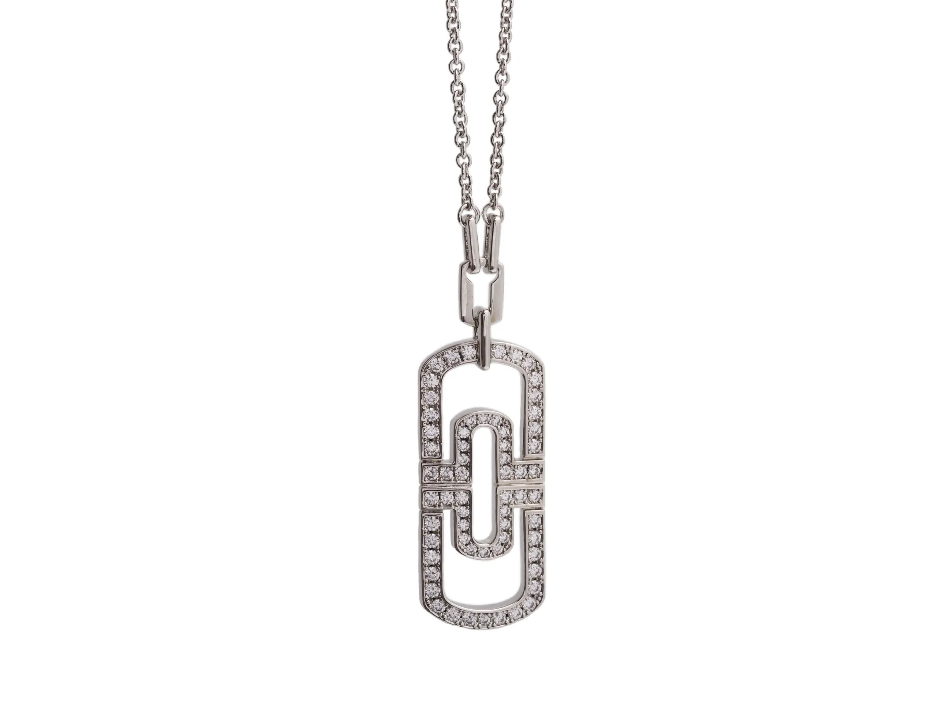 Parentesi Diamond Pendant Necklace (Gold-Plated Brass) D14017149
