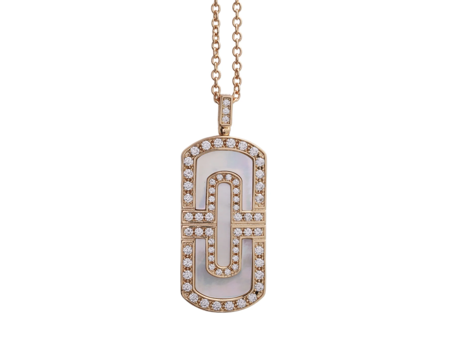 Parentesi Mother-of-Pearl Pendant Necklace (Gold-Plated Brass) D21017148