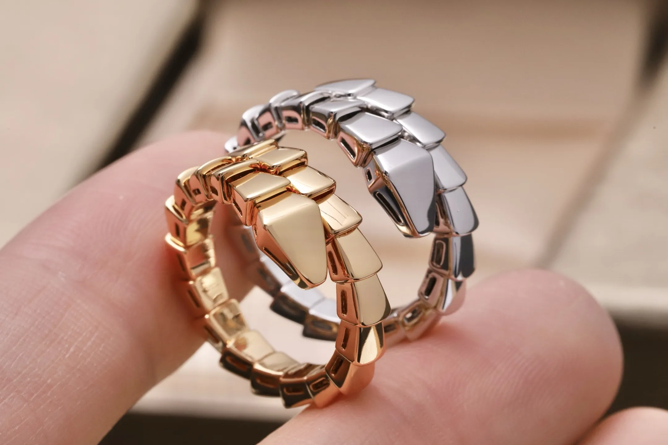 Serpenti Viper Ring (Gold-Plated Brass) D16517131 — view 7