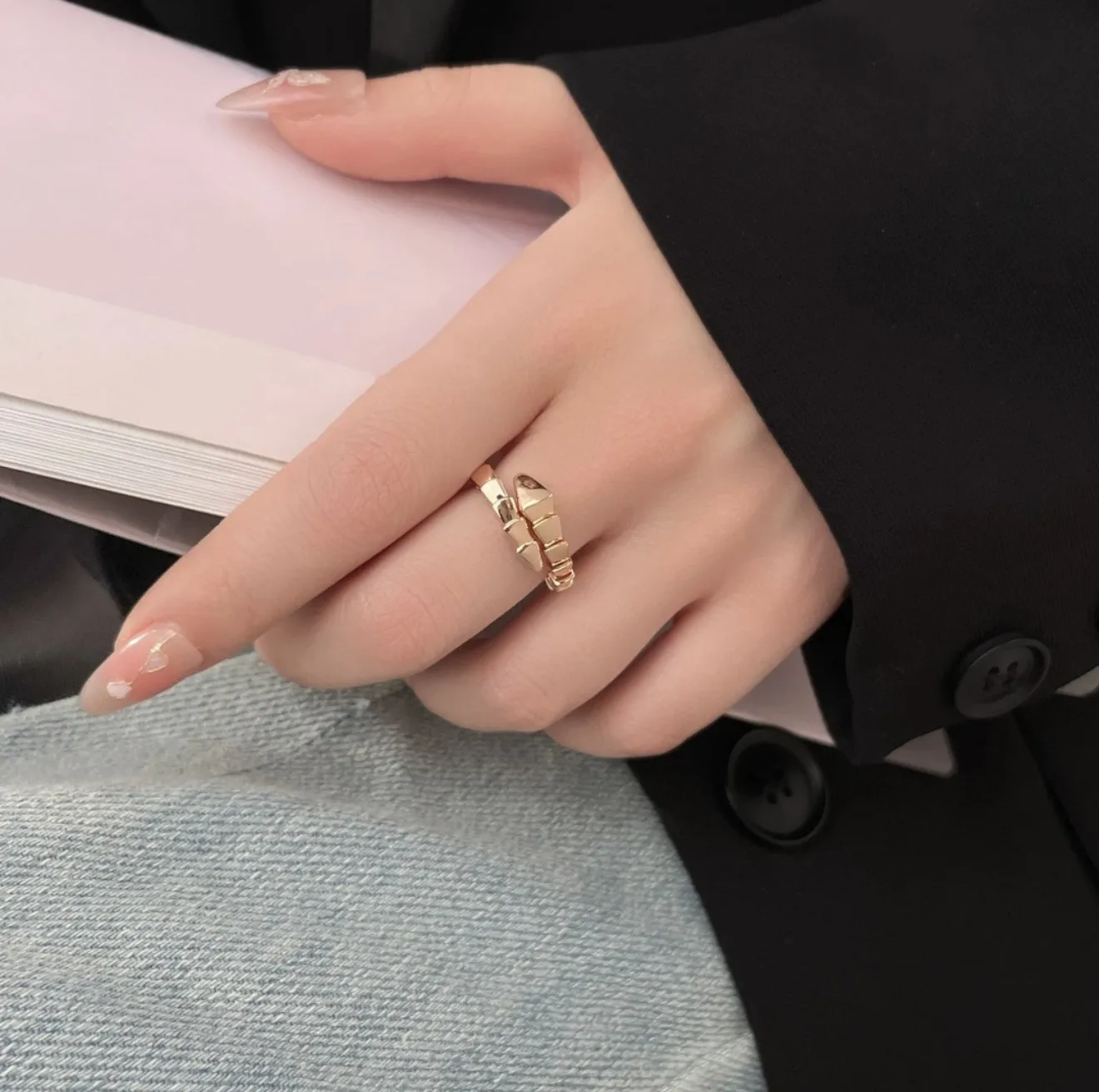 Serpenti Viper Ring (Gold-Plated Brass) D16517131 — view 11