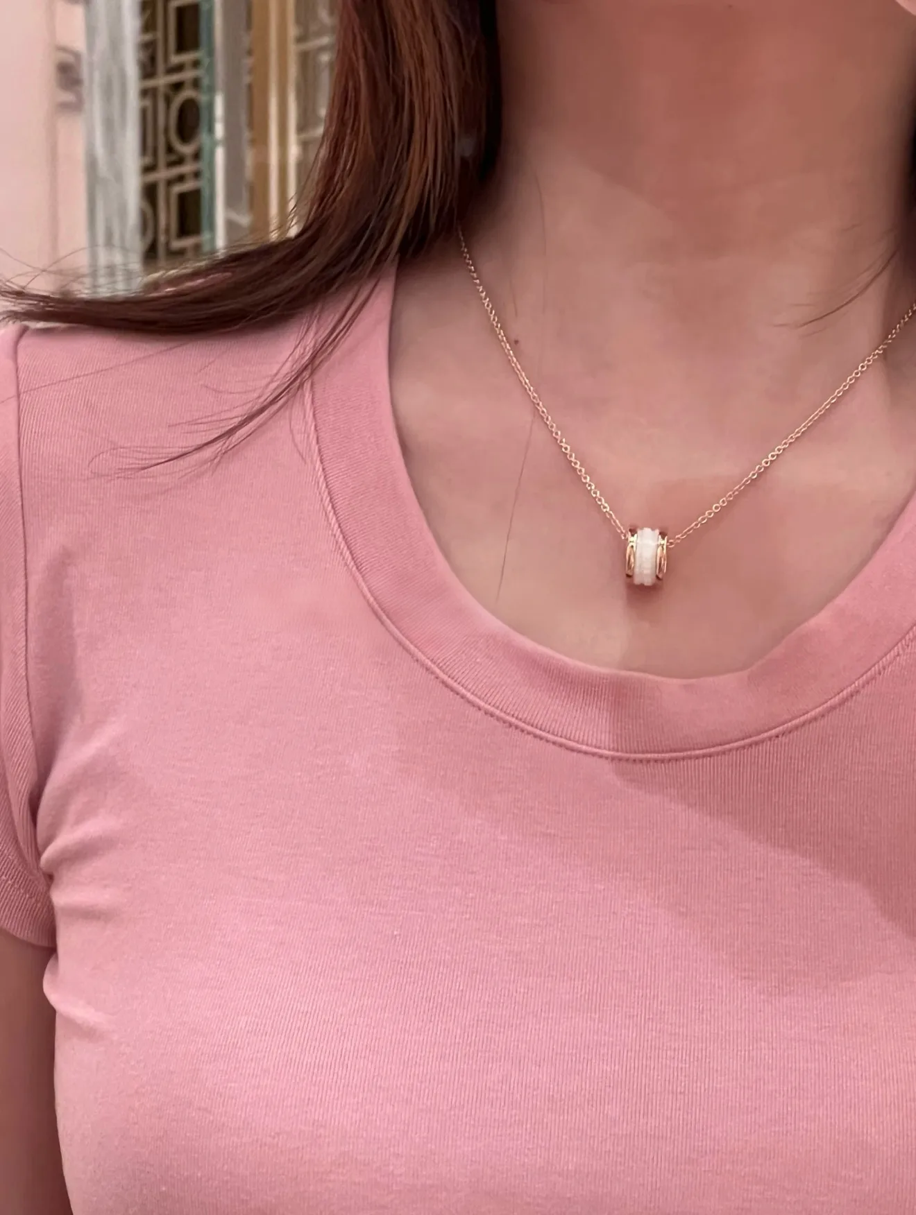 B.zero1 Ceramic Pendant Necklace (Sterling Silver) D29517135 — view 10