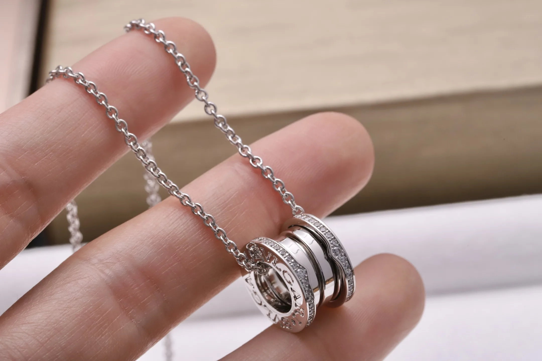 B.zero1 Rock Pendant Necklace (Sterling Silver) D34017139 — view 4