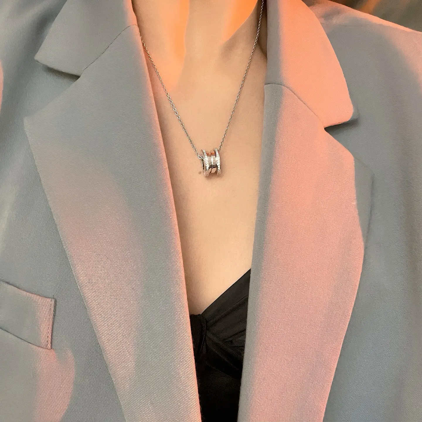 B.zero1 Rock Pendant Necklace (Sterling Silver) D34017139 — view 11
