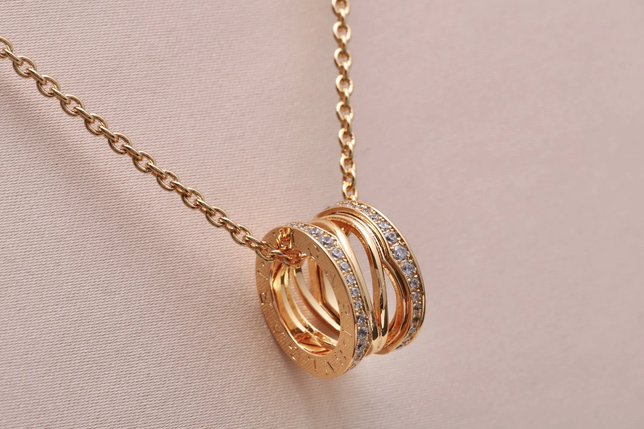 B.zero1 Rock Pendant Necklace (Gold-Plated Brass) D18517136 — view 3