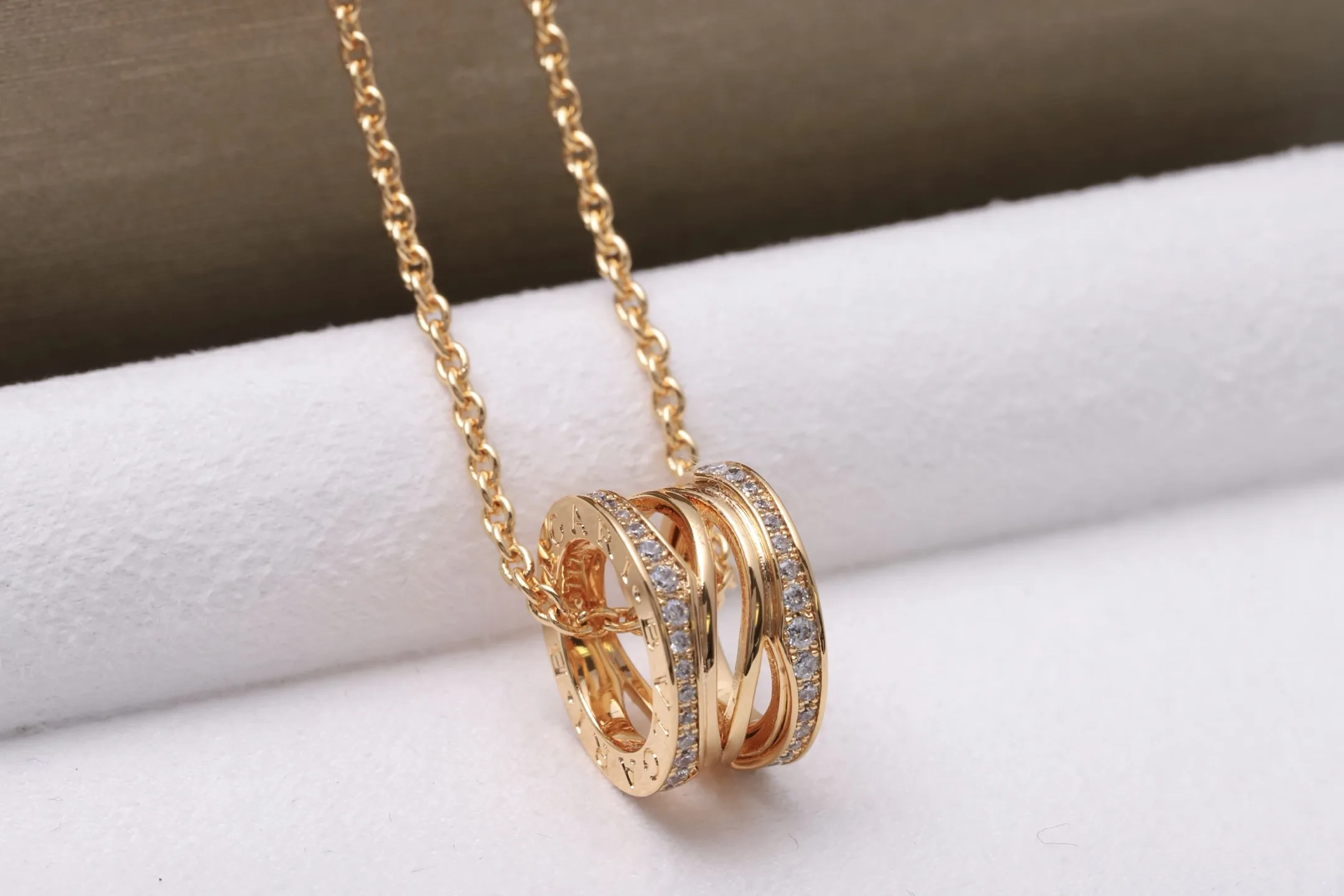 B.zero1 Rock Pendant Necklace (Gold-Plated Brass) D18517136 — view 5
