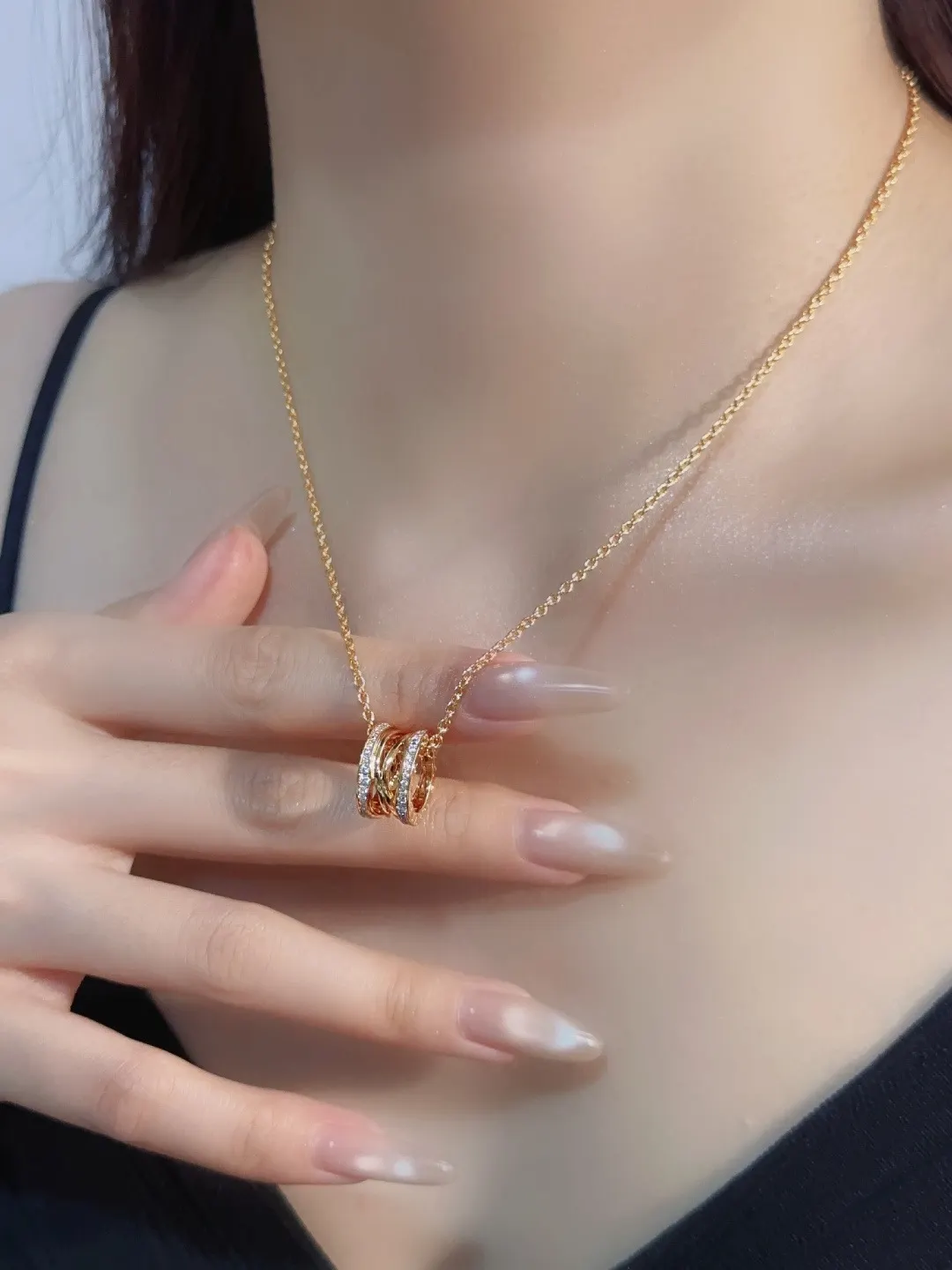 B.zero1 Rock Pendant Necklace (Gold-Plated Brass) D18517136 — view 9
