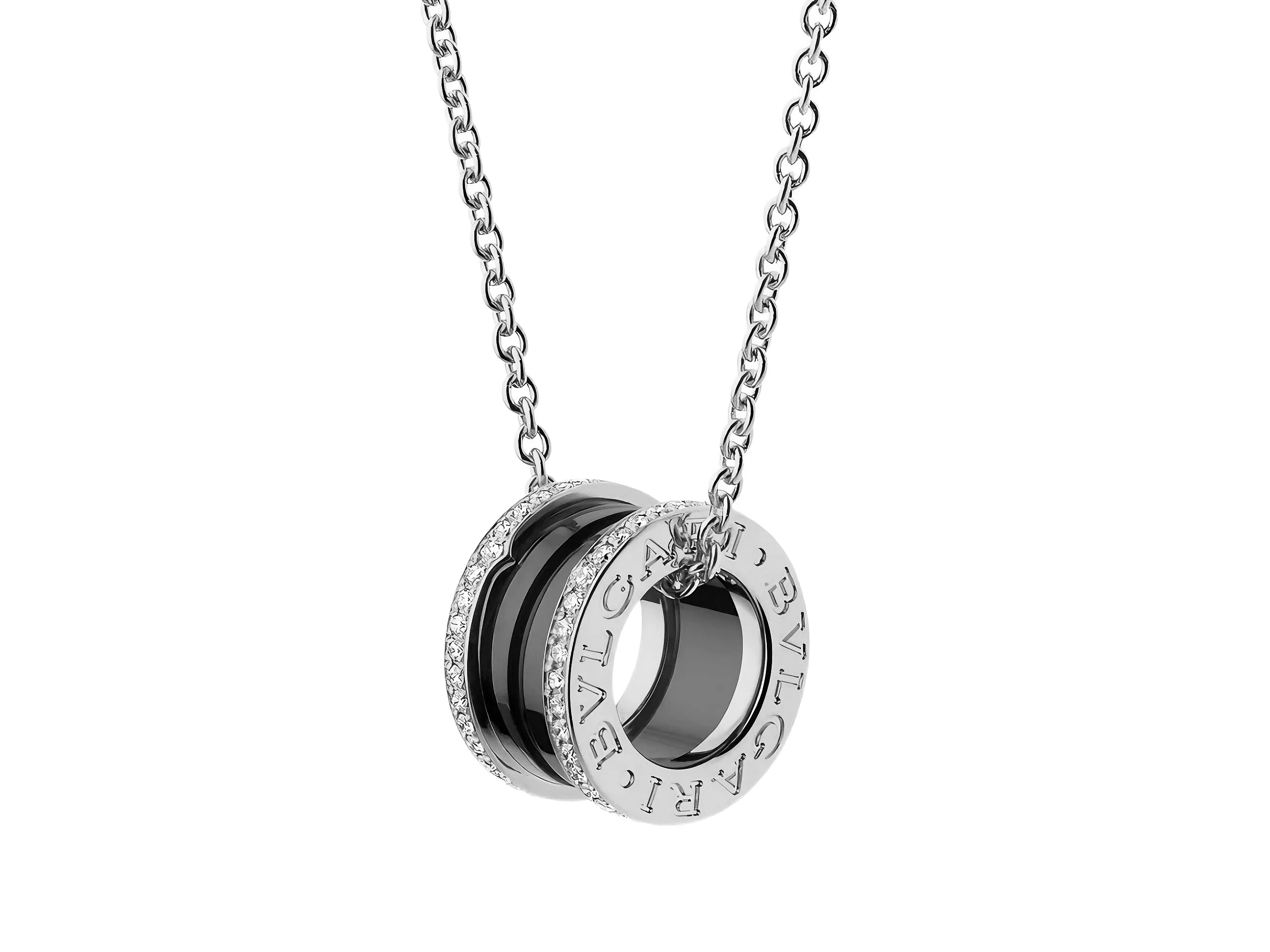 B.zero1 Rock Pendant Necklace (Sterling Silver & Ceramic) D34017137