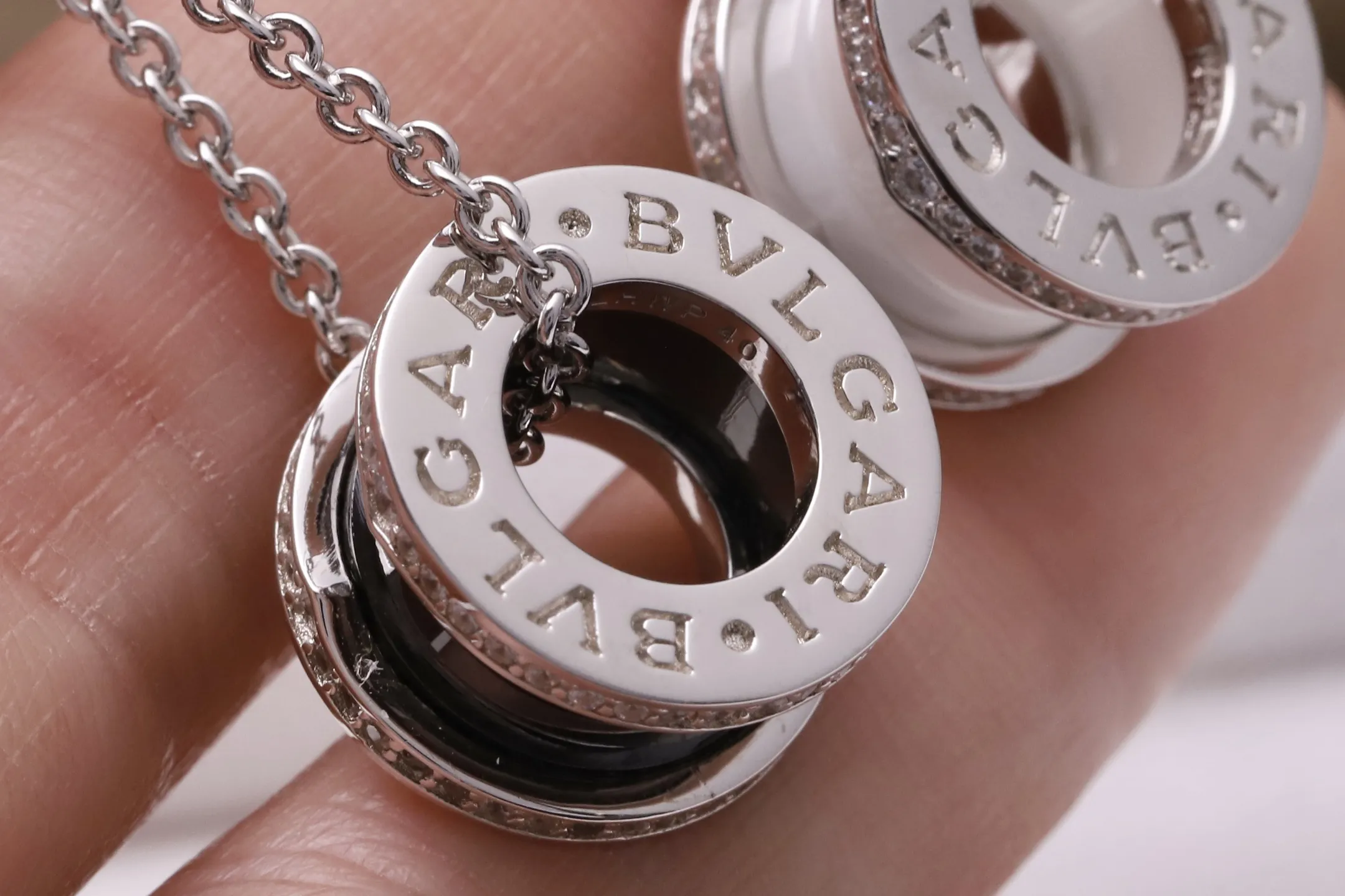 B.zero1 Rock Pendant Necklace (Sterling Silver & Ceramic) D34017137 — view 6
