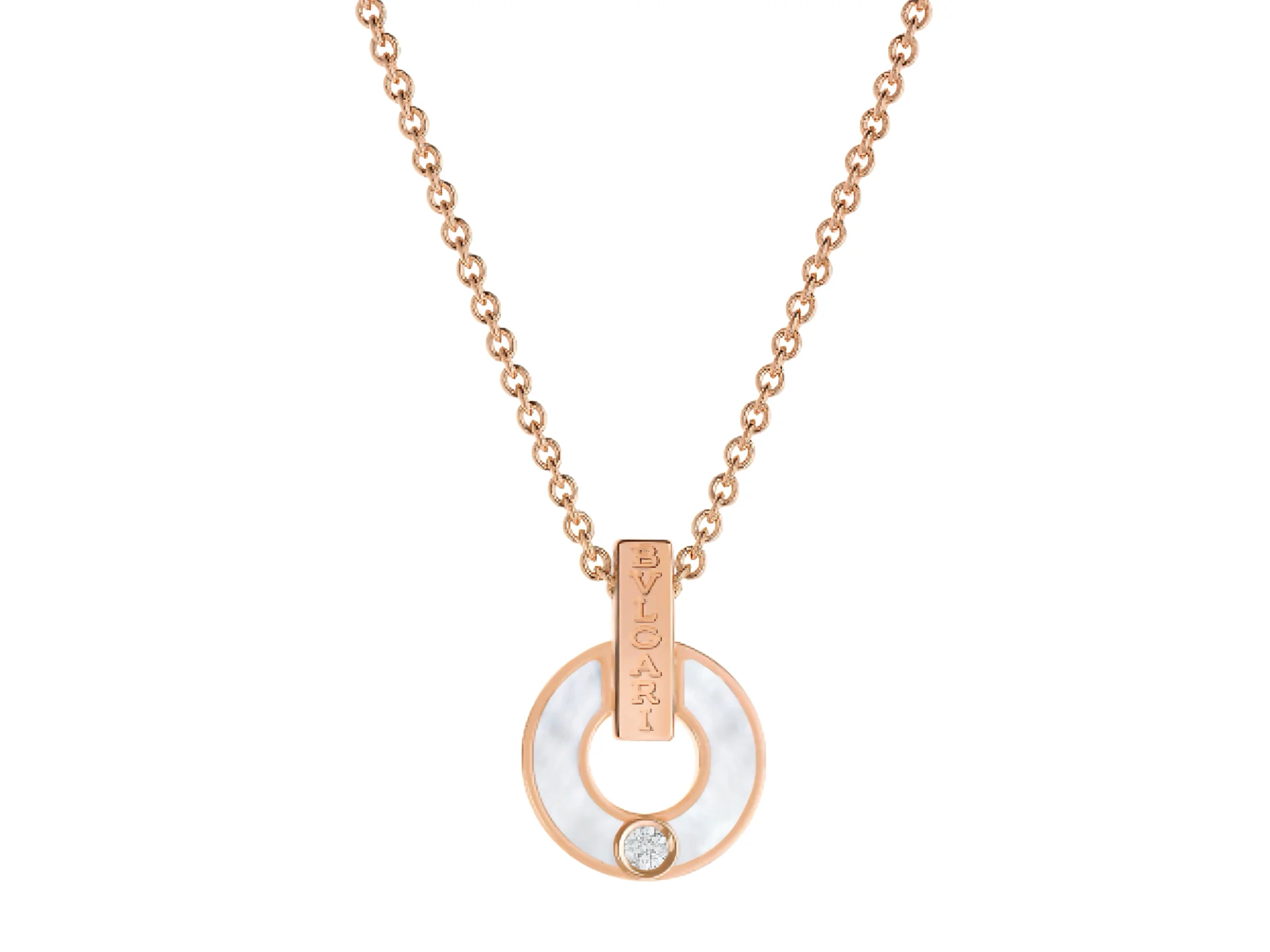 BVLGARI BVLGARI Mother-of-Pearl Pendant Necklace (Gold-Plated Brass) D18516965