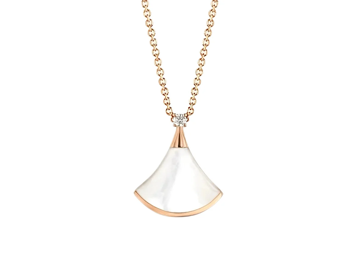 Divas' Dream Mother-of-Pearl Pendant Necklace (Gold-Plated Brass) D13016967