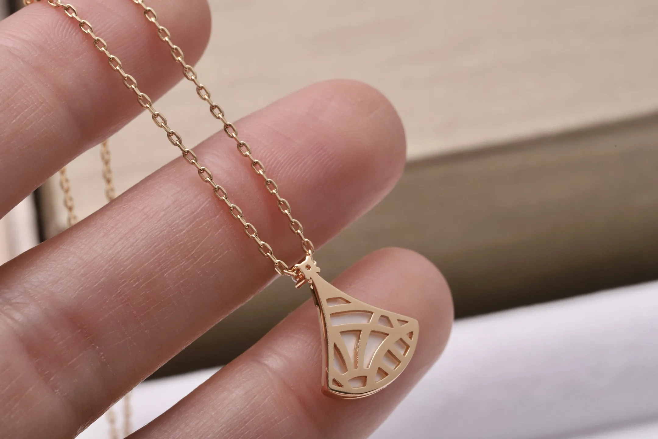 Divas' Dream Mother-of-Pearl Pendant Necklace (Gold-Plated Brass) D13016967 — view 8