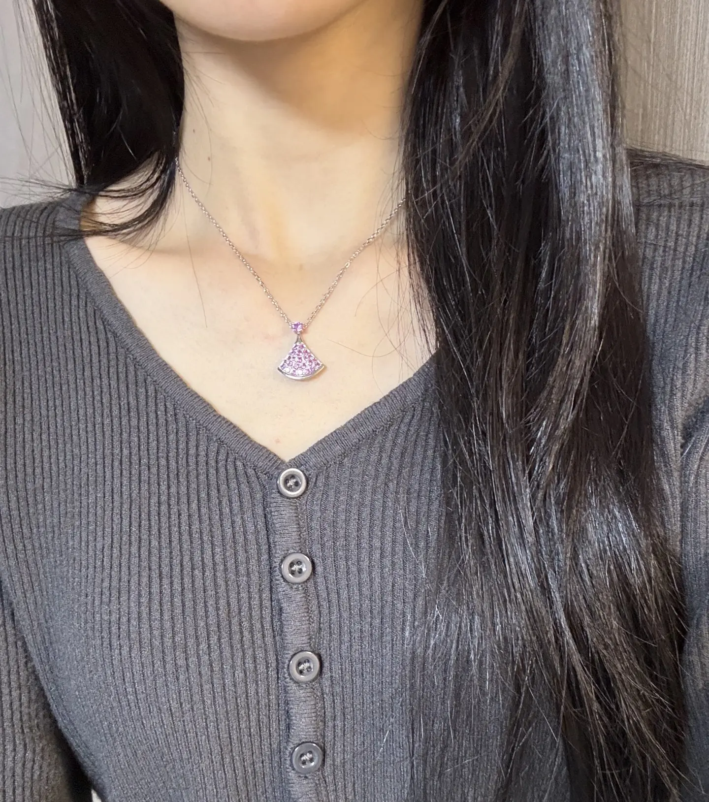 Divas' Dream Pink Sapphire Pendant Necklace (Sterling Silver) D28516971 — view 9
