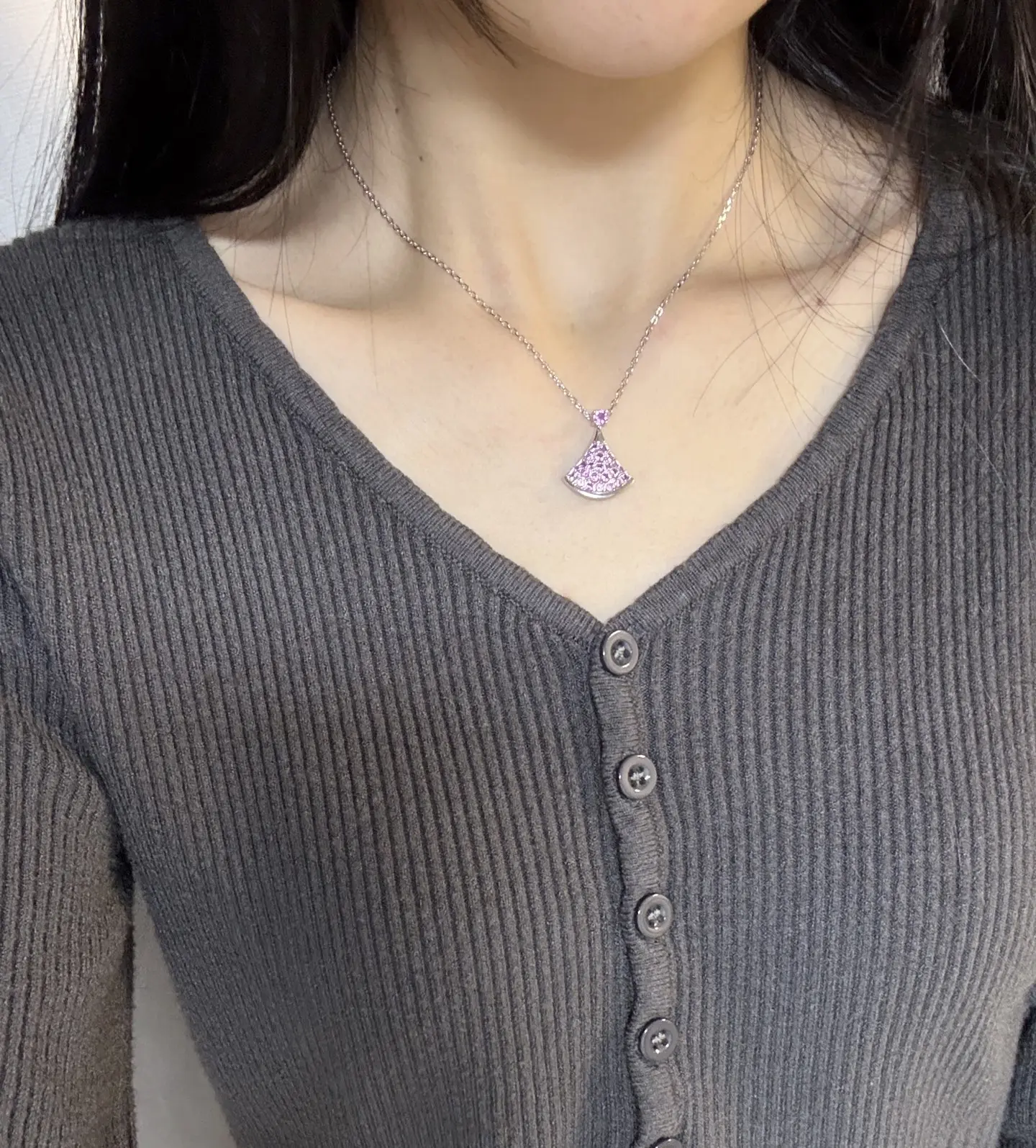 Divas' Dream Pink Sapphire Pendant Necklace (Sterling Silver) D28516971 — view 10