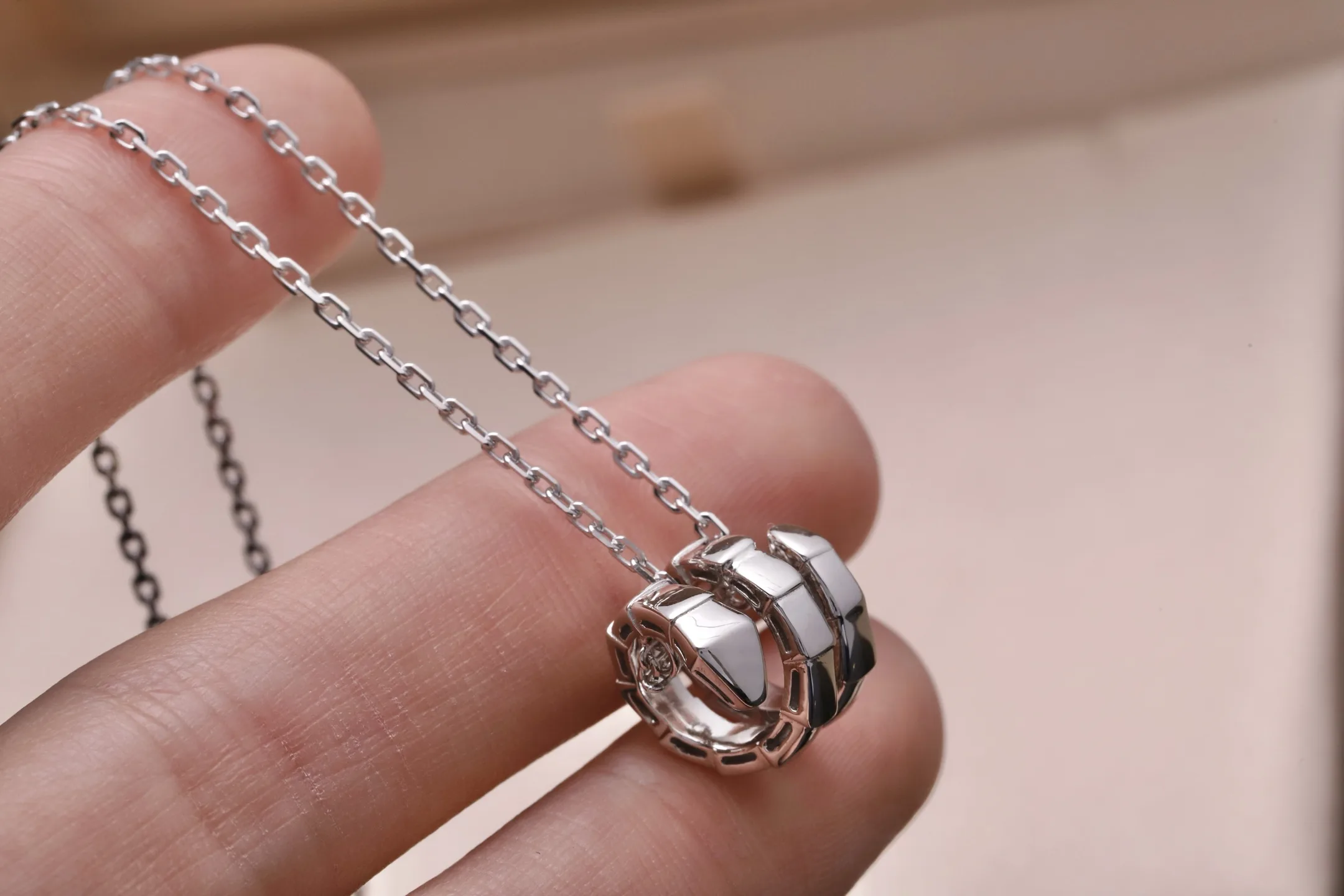 Serpenti Viper Pendant Necklace (Sterling Silver) D24517140 — view 5