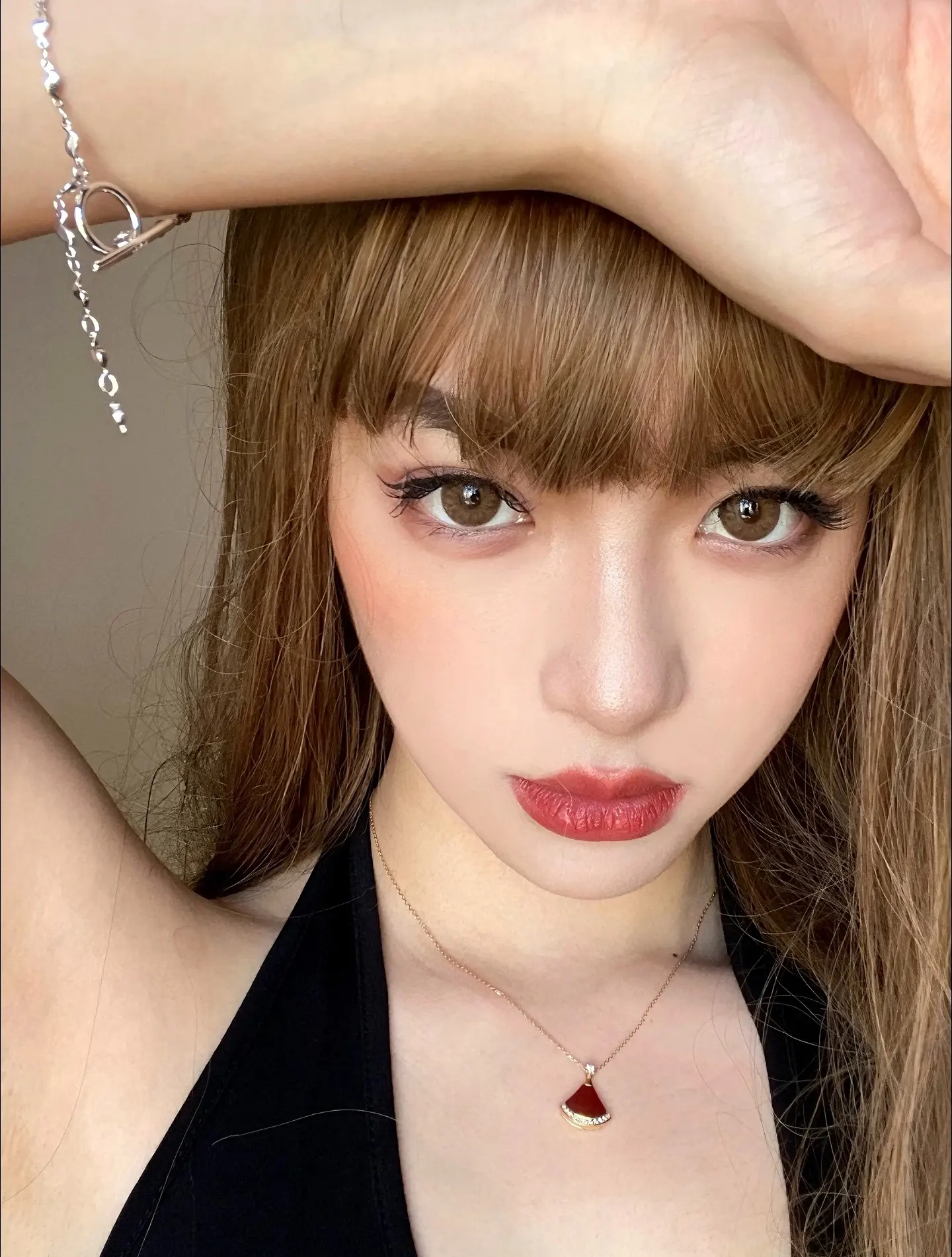 Divas' Dream Carnelian Pendant Necklace (Gold-Plated Brass) D14017134 — view 11