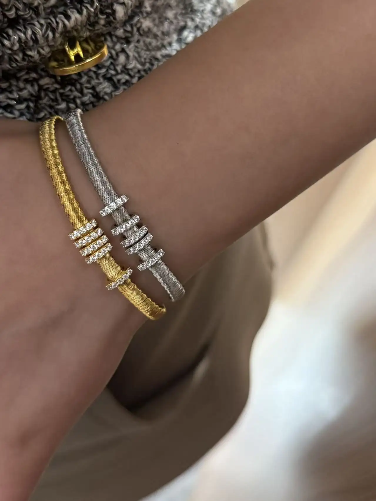 Piero Milano Coiled Wire Bracelet (Sterling Silver) D38016549 — view 9