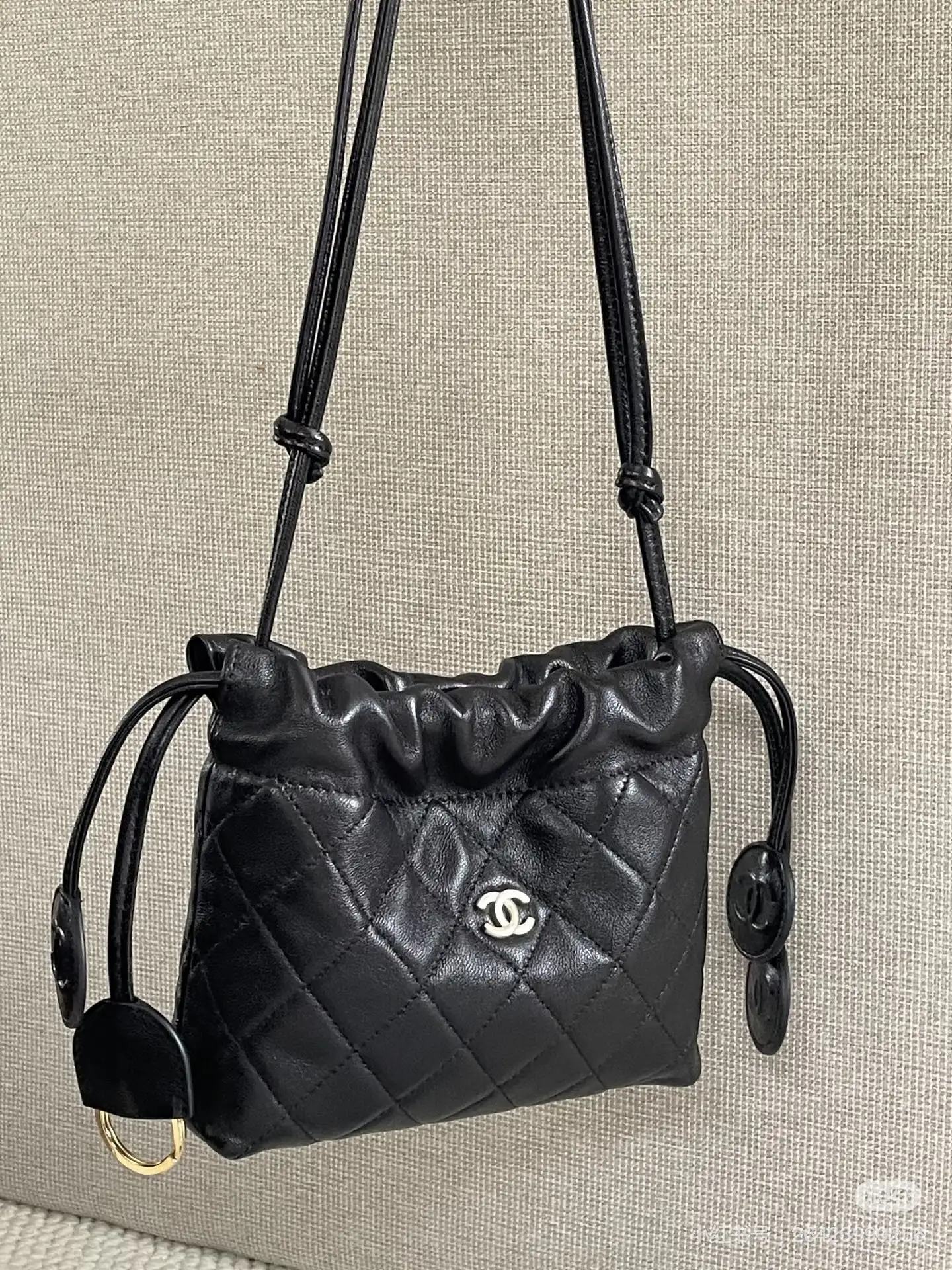 Chanel Quilted Drawstring Bucket Bag D37018279 — view 6