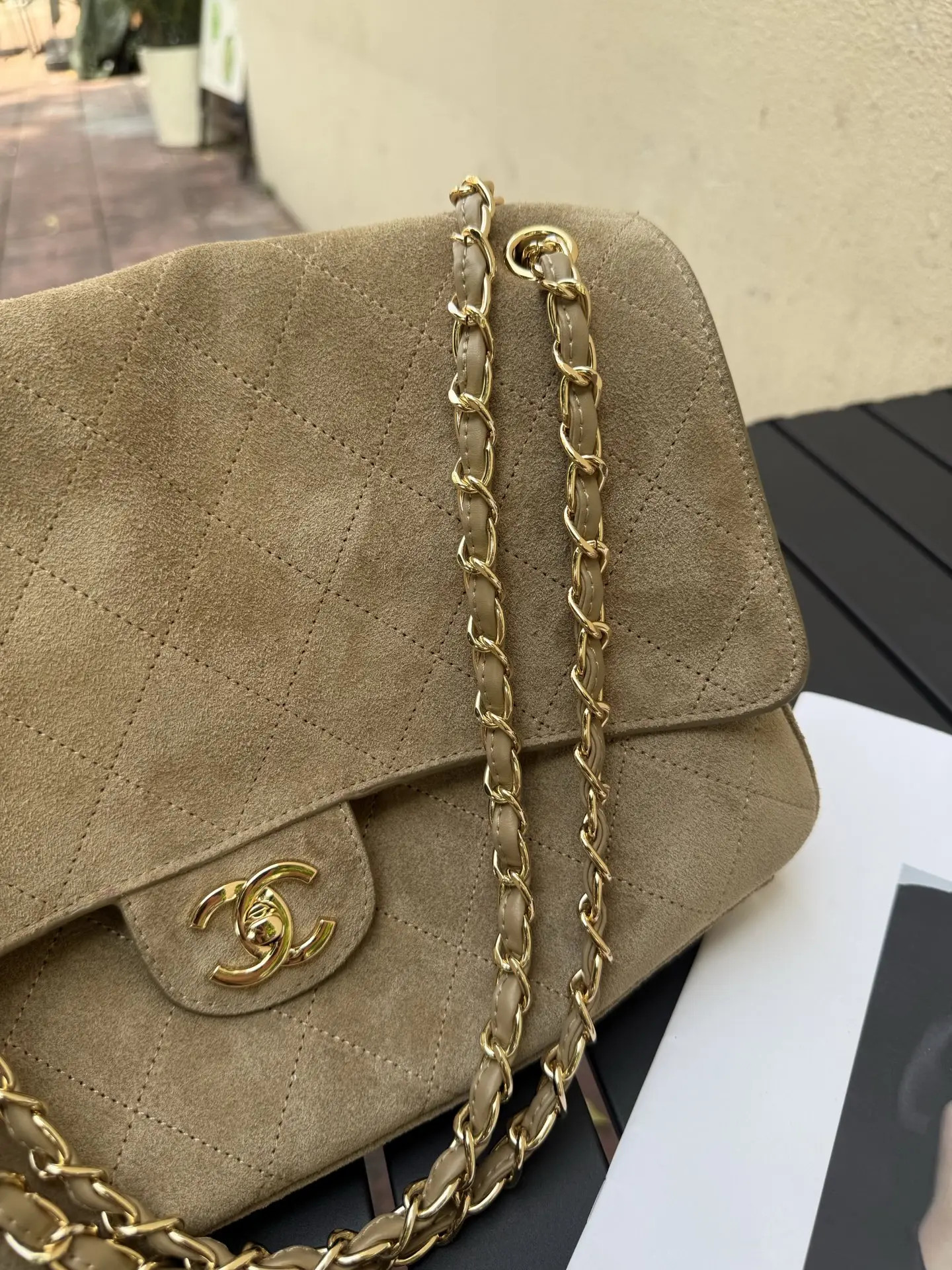Maxi Classic Flap Suede Shoulder Bag D49017754 — view 5