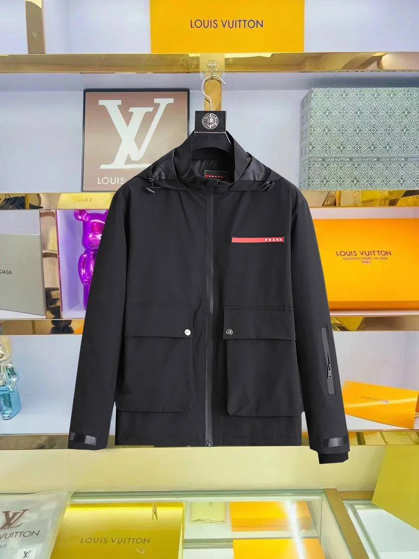Logo-Patch Hooded Shell Jacket D25014336