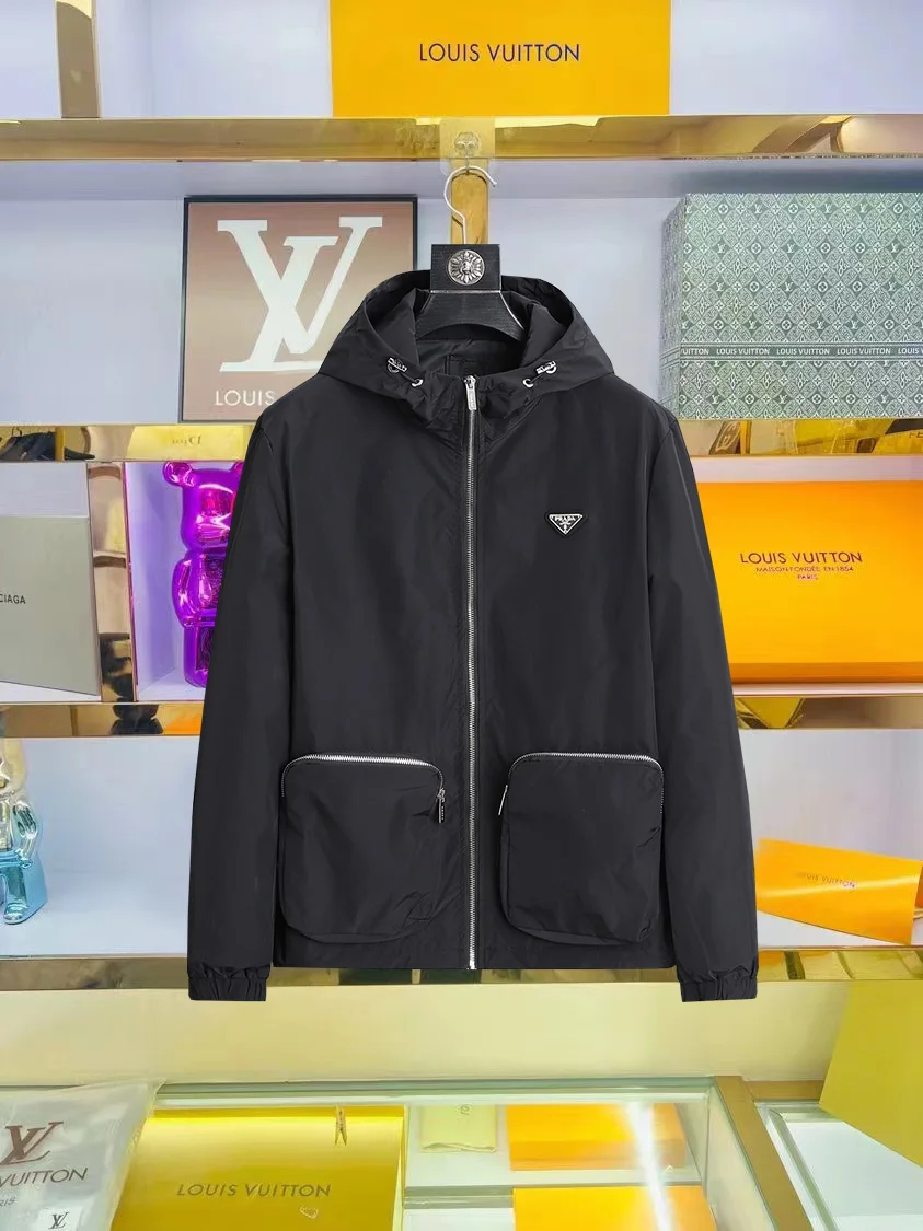 Logo-Plaque Hooded Shell Jacket D25014335