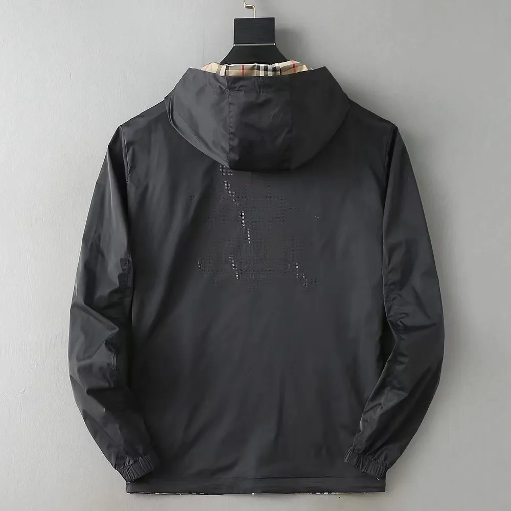 Check-Lined Hooded Shell Jacket D26014337 — view 6