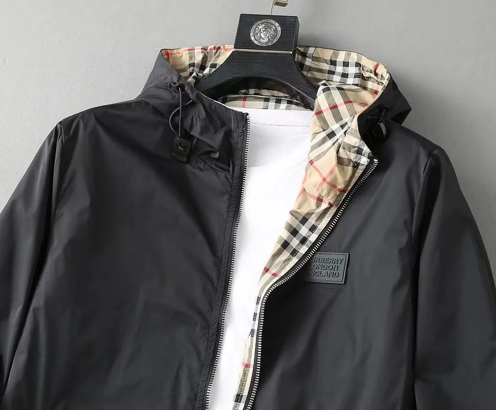 Check-Lined Hooded Shell Jacket D26014337 — view 7