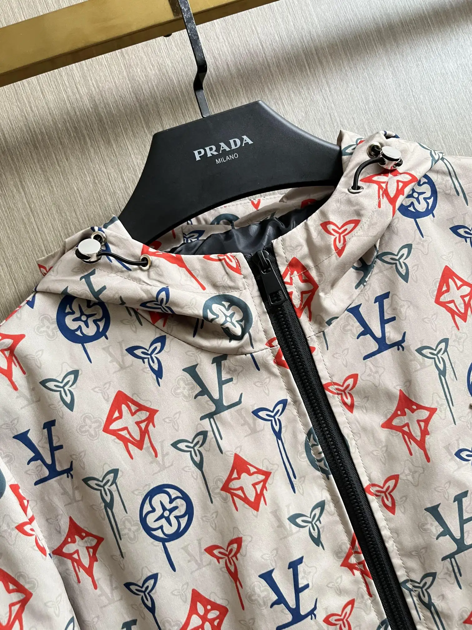 Graffiti Monogram Hooded Windbreaker Jacket D29014332 — view 3