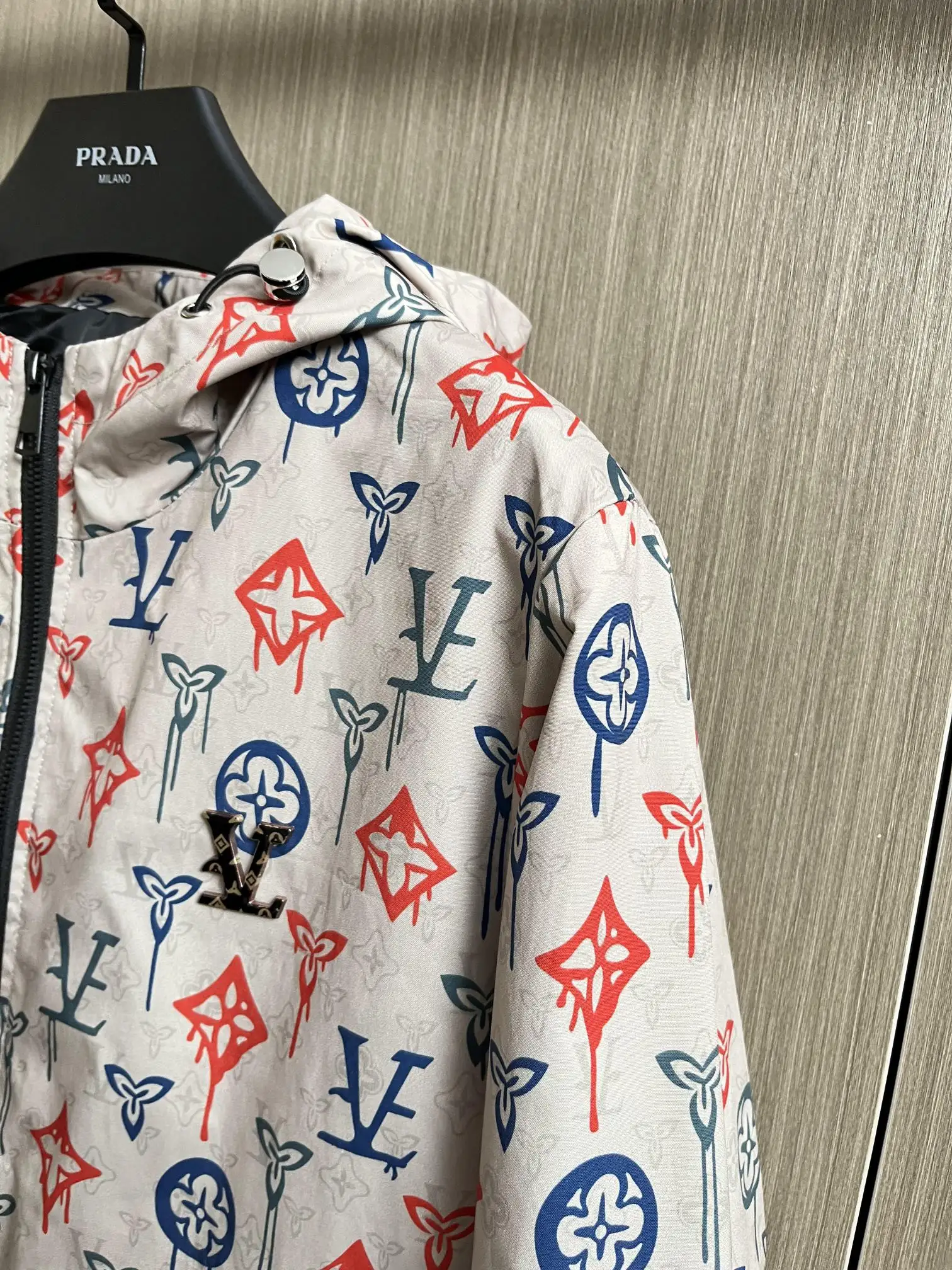 Graffiti Monogram Hooded Windbreaker Jacket D29014332 — view 4