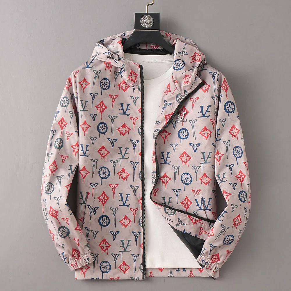 Monogram Print Hooded Windbreaker Jacket D29014338 — view 3