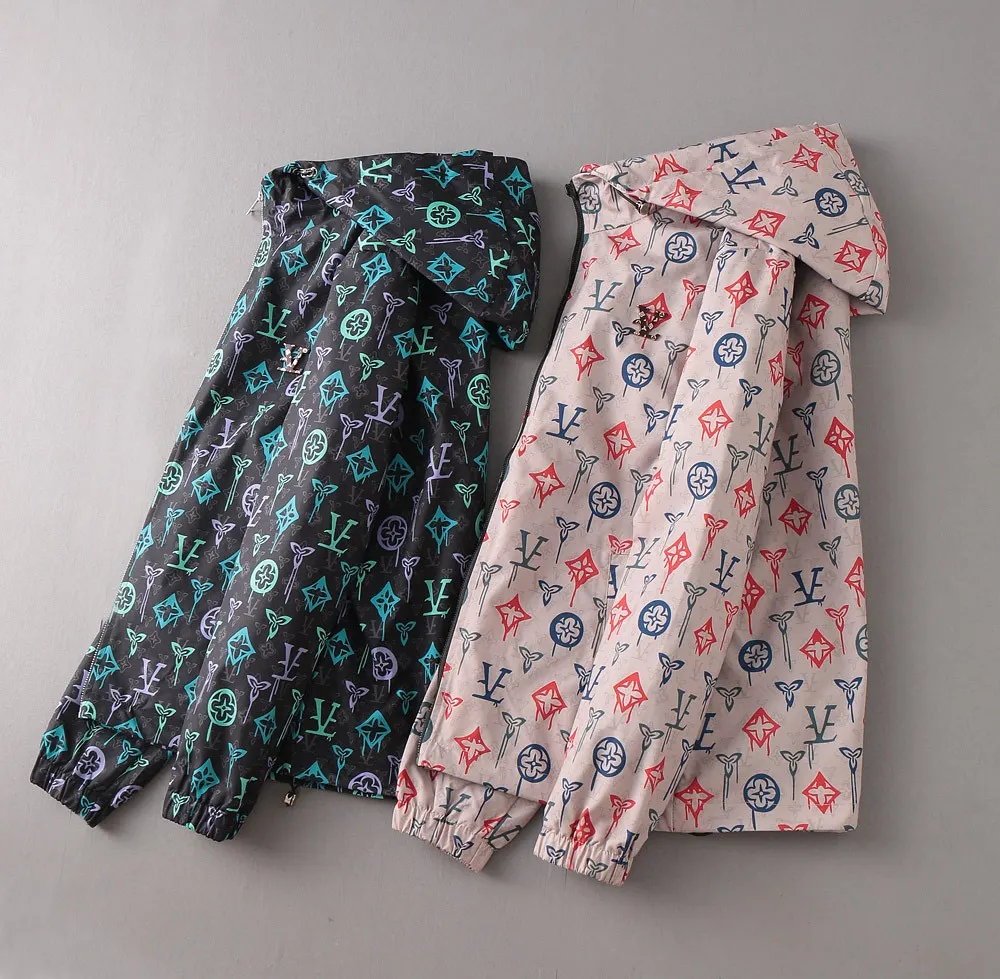 Monogram Print Hooded Windbreaker Jacket D29014338 — view 4