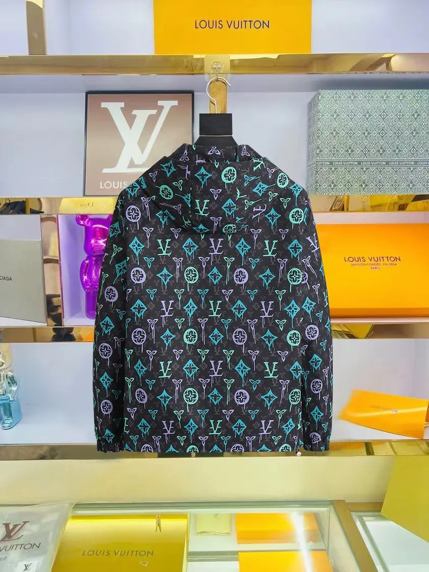 Monogram Graffiti Hooded Windbreaker Jacket D29014339