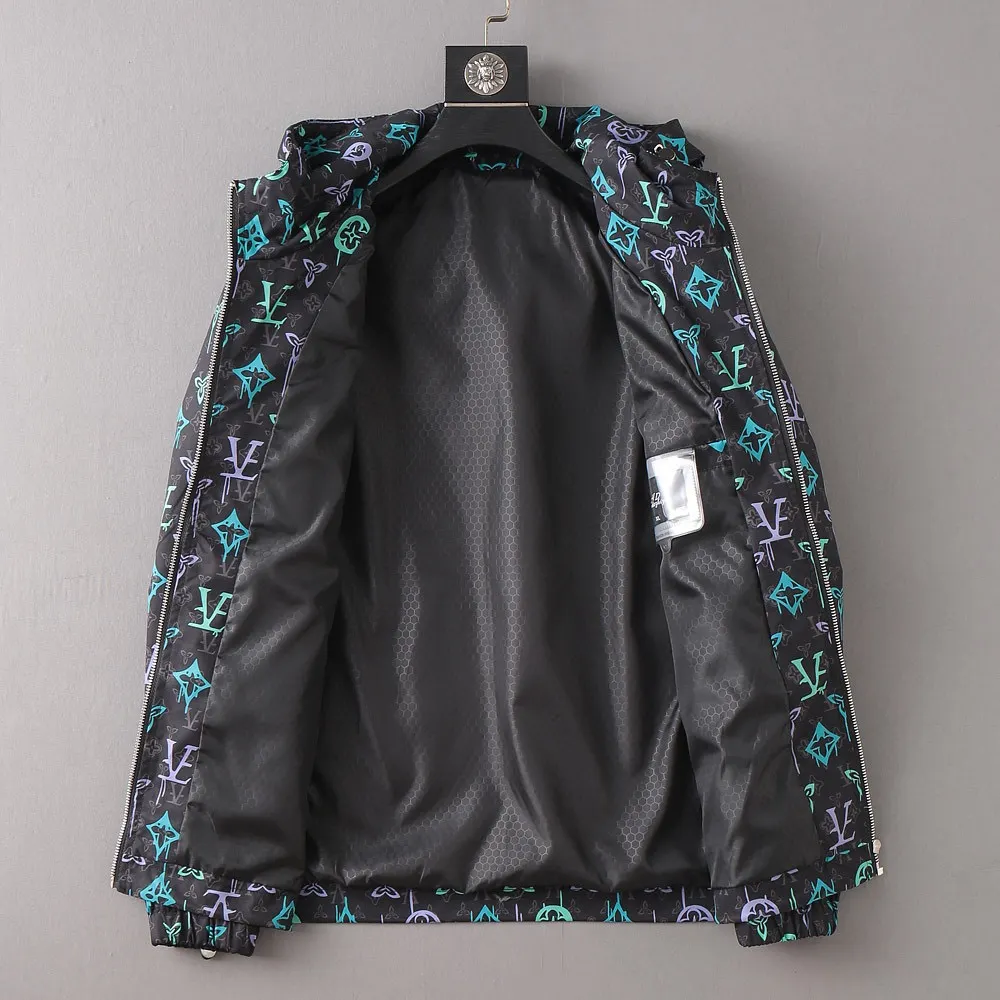 Monogram Graffiti Hooded Windbreaker Jacket D29014339 — view 2