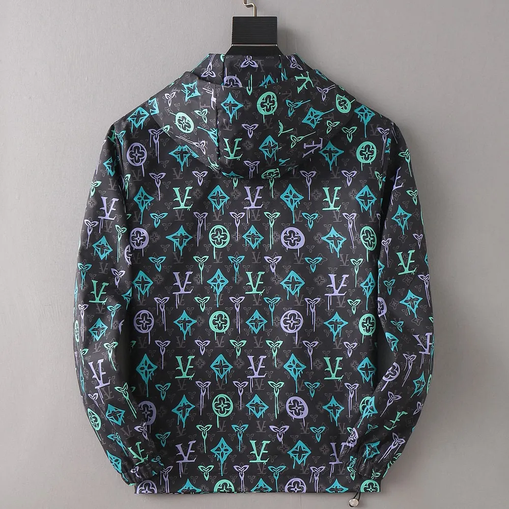 Monogram Graffiti Hooded Windbreaker Jacket D29014339 — view 3