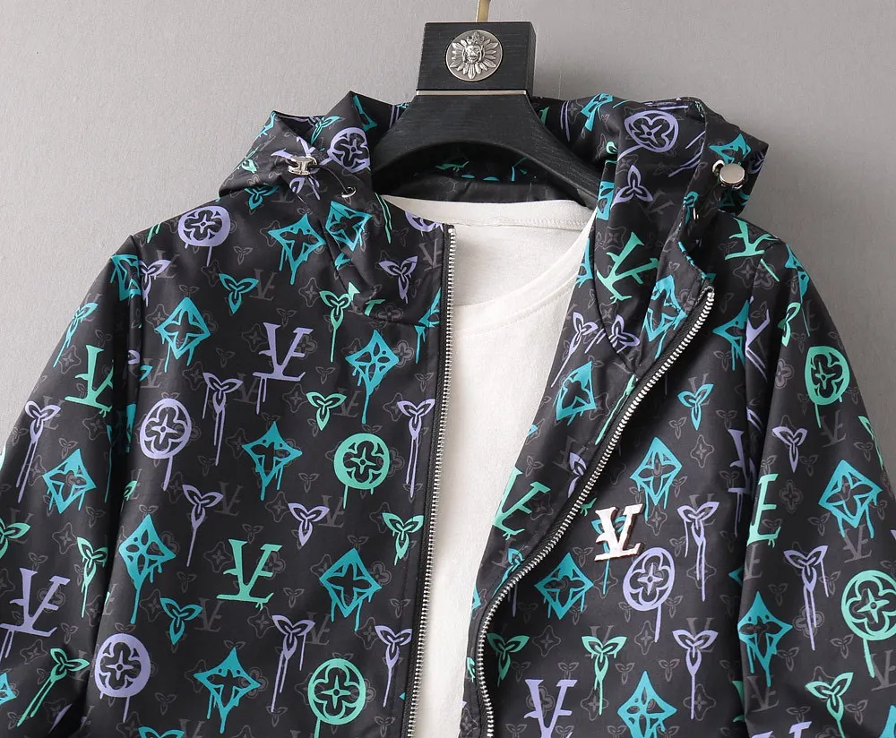 Monogram Graffiti Hooded Windbreaker Jacket D29014339 — view 4