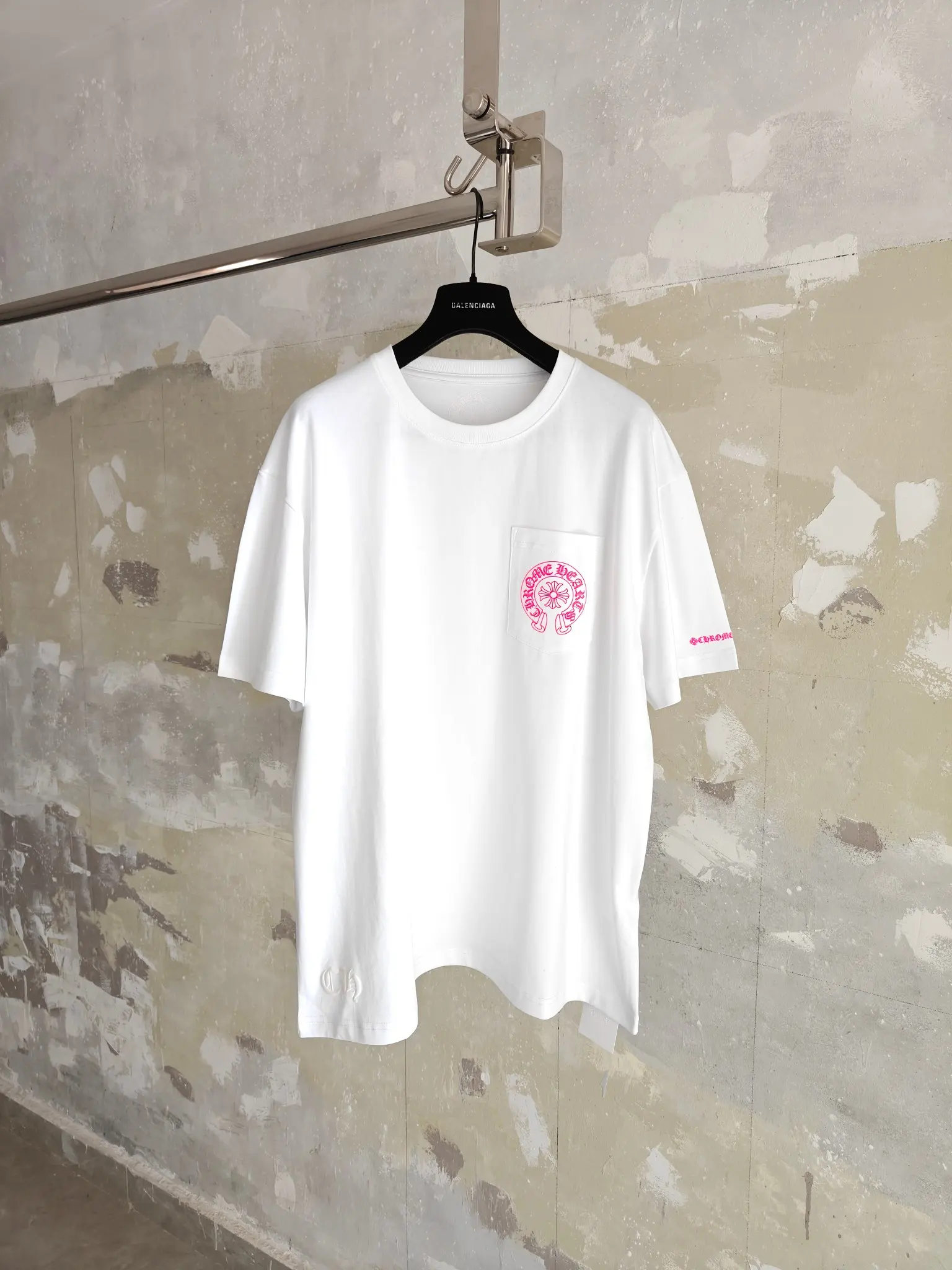 Horseshoe Logo Print Cotton T-Shirt D16014259