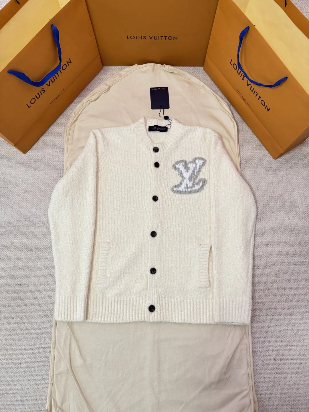 Logo Intarsia Wool-Blend Cardigan D22015985