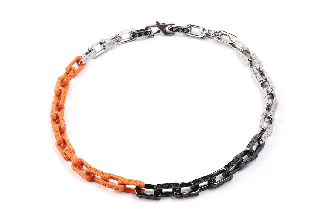 Monogram Engraved Chain Necklace (Titanium Steel) D15017352