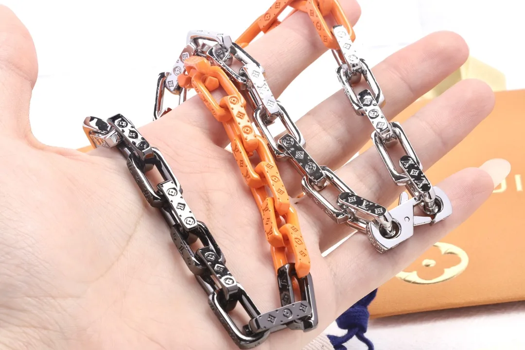 Monogram Engraved Chain Necklace (Titanium Steel) D15017352 — view 2