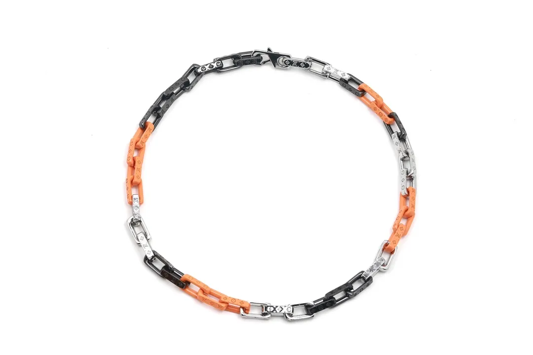 Monogram Links Chain Necklace (Titanium Steel) D15017353