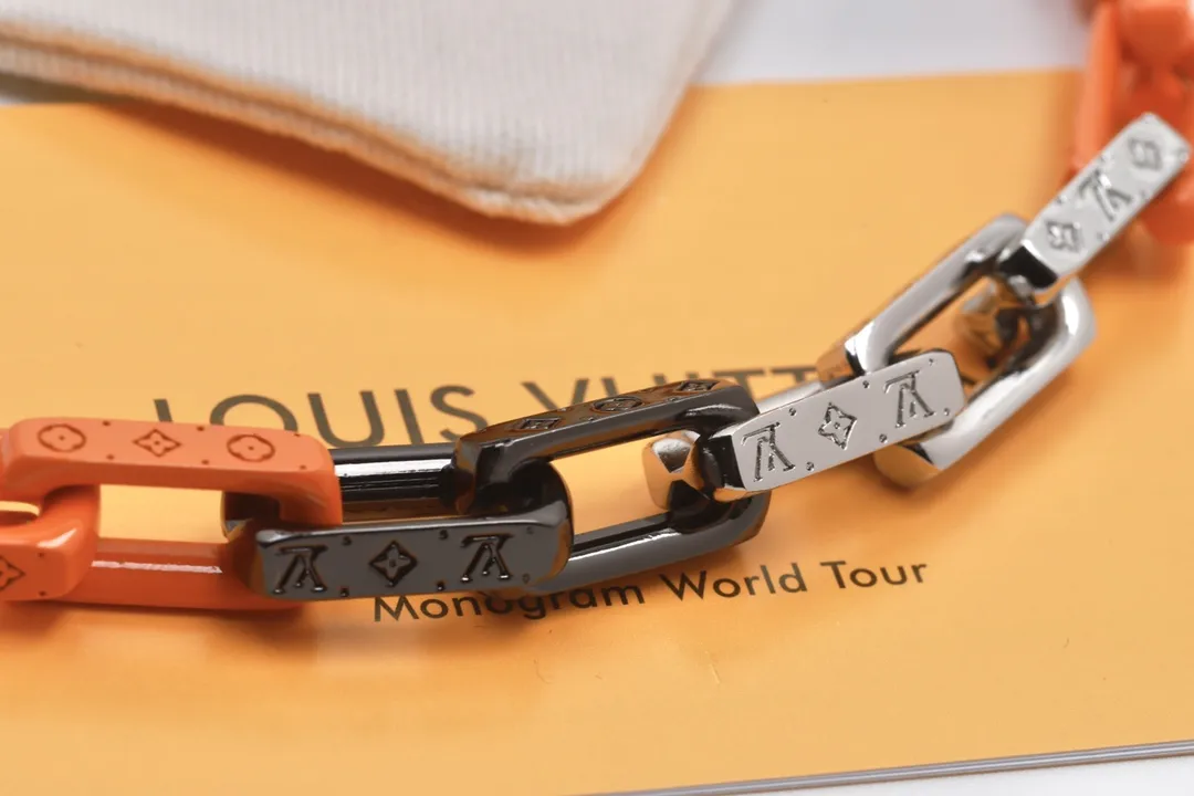 Monogram Links Chain Necklace (Titanium Steel) D15017353 — view 3