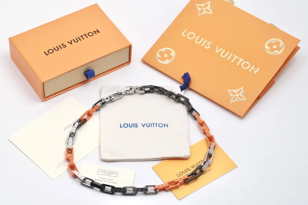 Monogram Links Chain Necklace (Titanium Steel) D15017353 — view 5