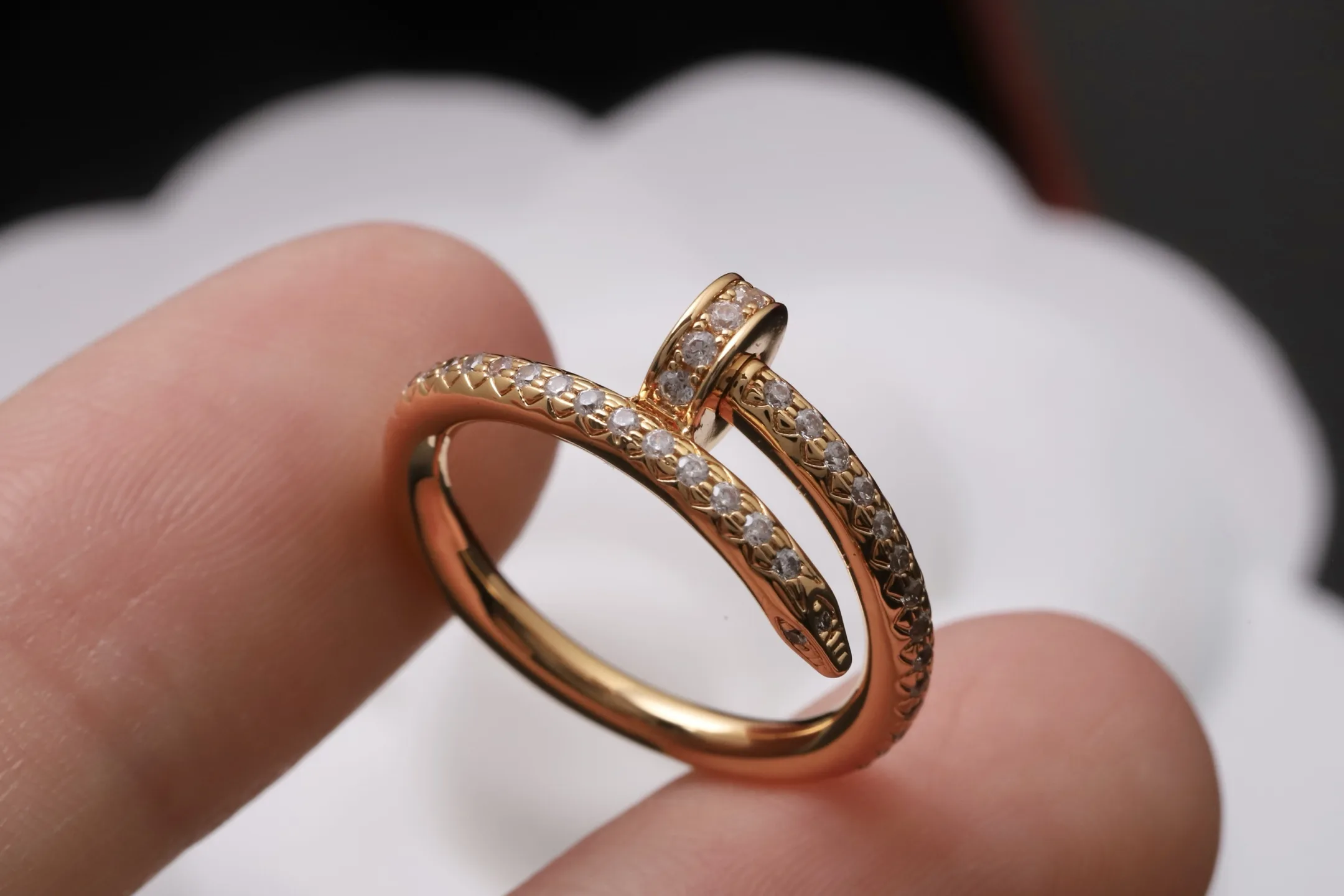Juste un Clou Diamond-Set Nail Ring D15517332 — view 5