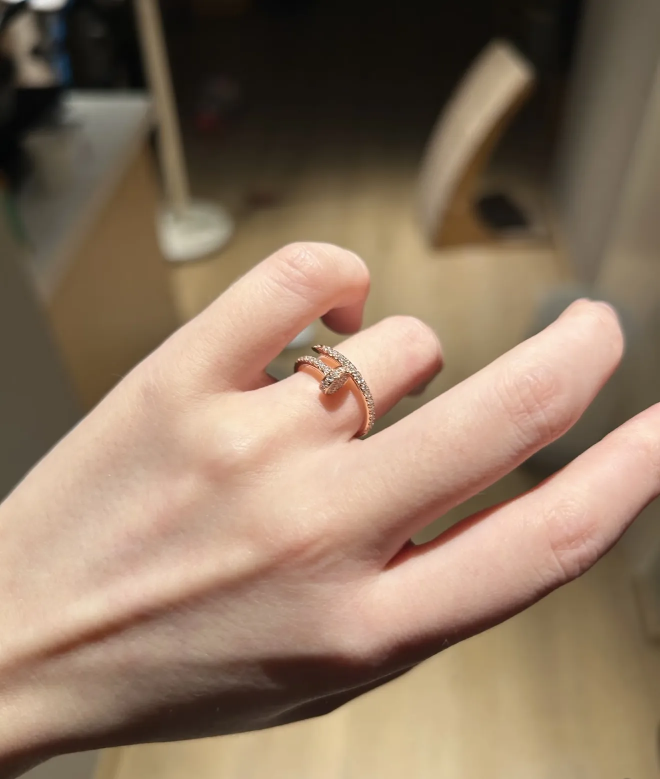 Juste un Clou Diamond-Set Nail Ring D15517332 — view 7