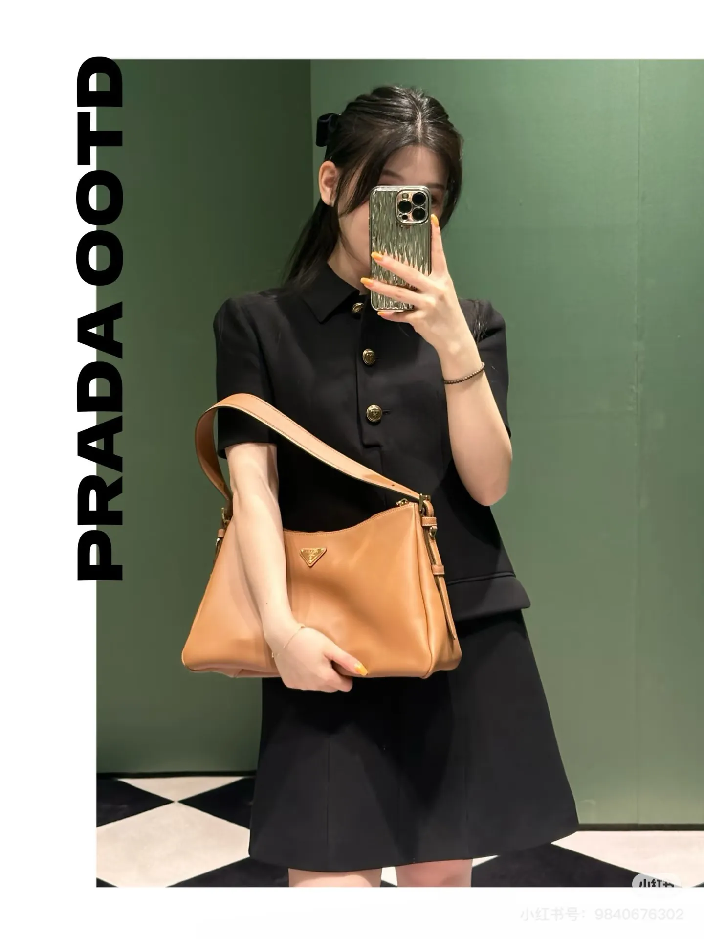 Prada Hobo Shoulder Bag D31018184 — view 4