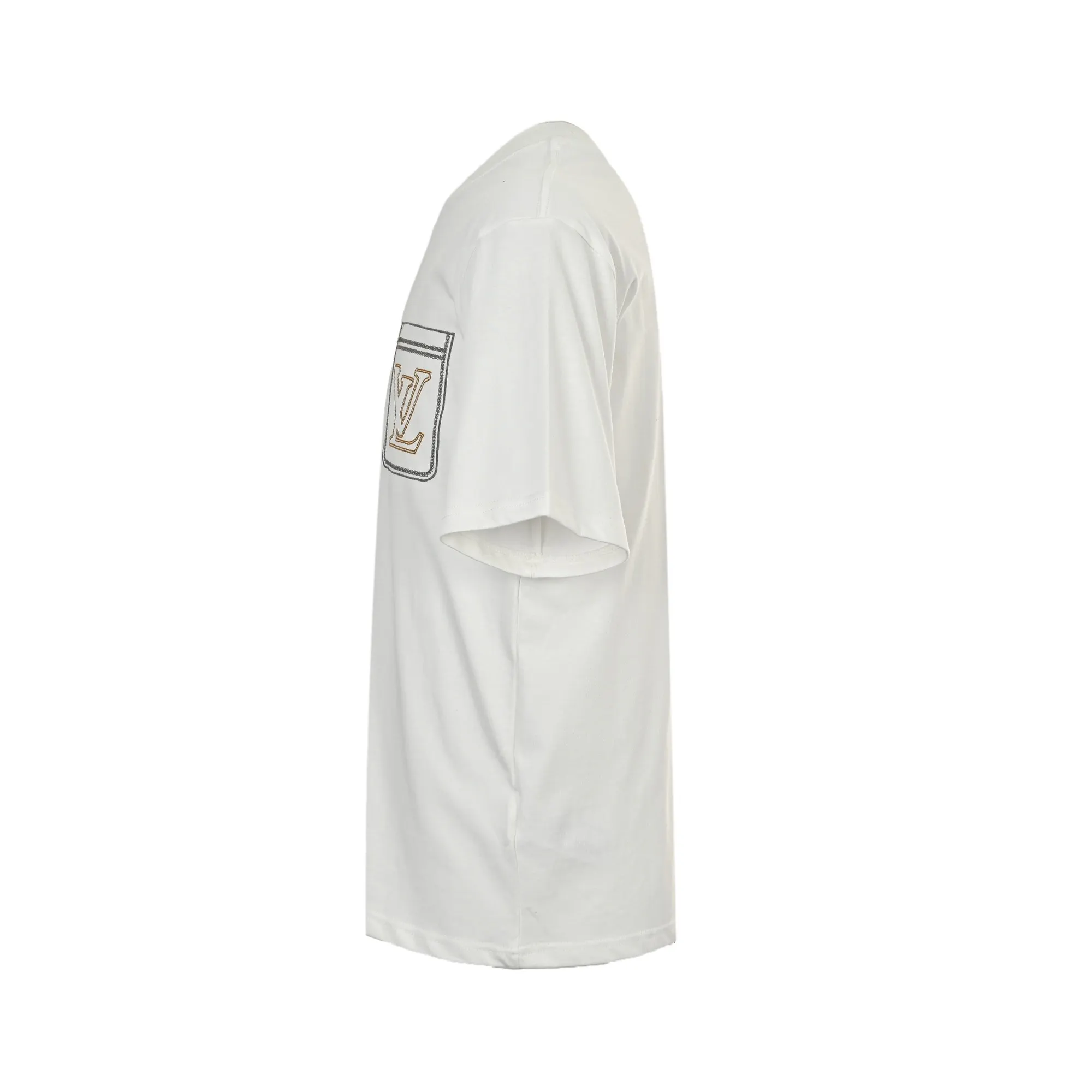 Embroidered Faux-Pocket Cotton T-Shirt D20512635 — view 2