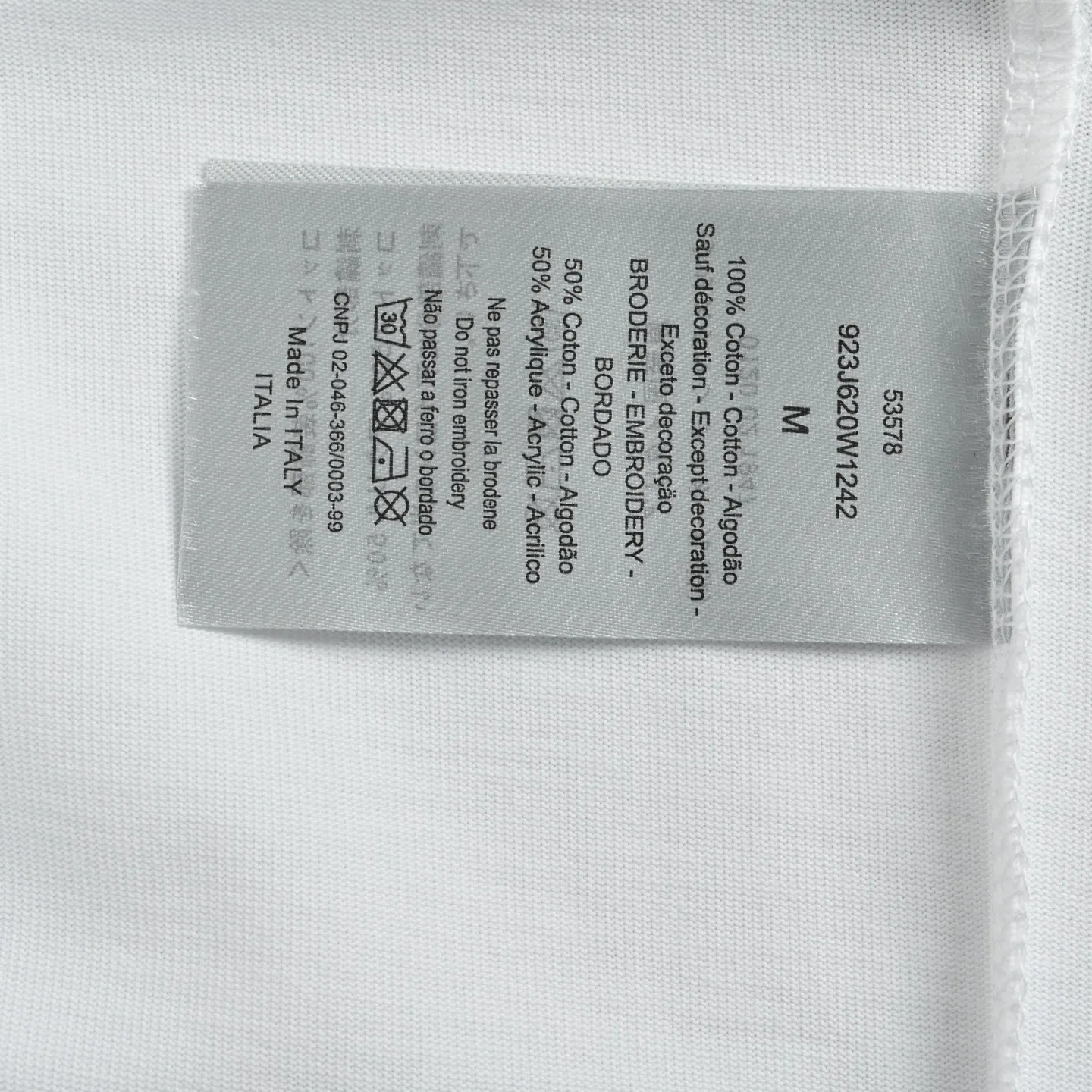 Embroidered Logo Cotton T-Shirt D21012617 — view 6